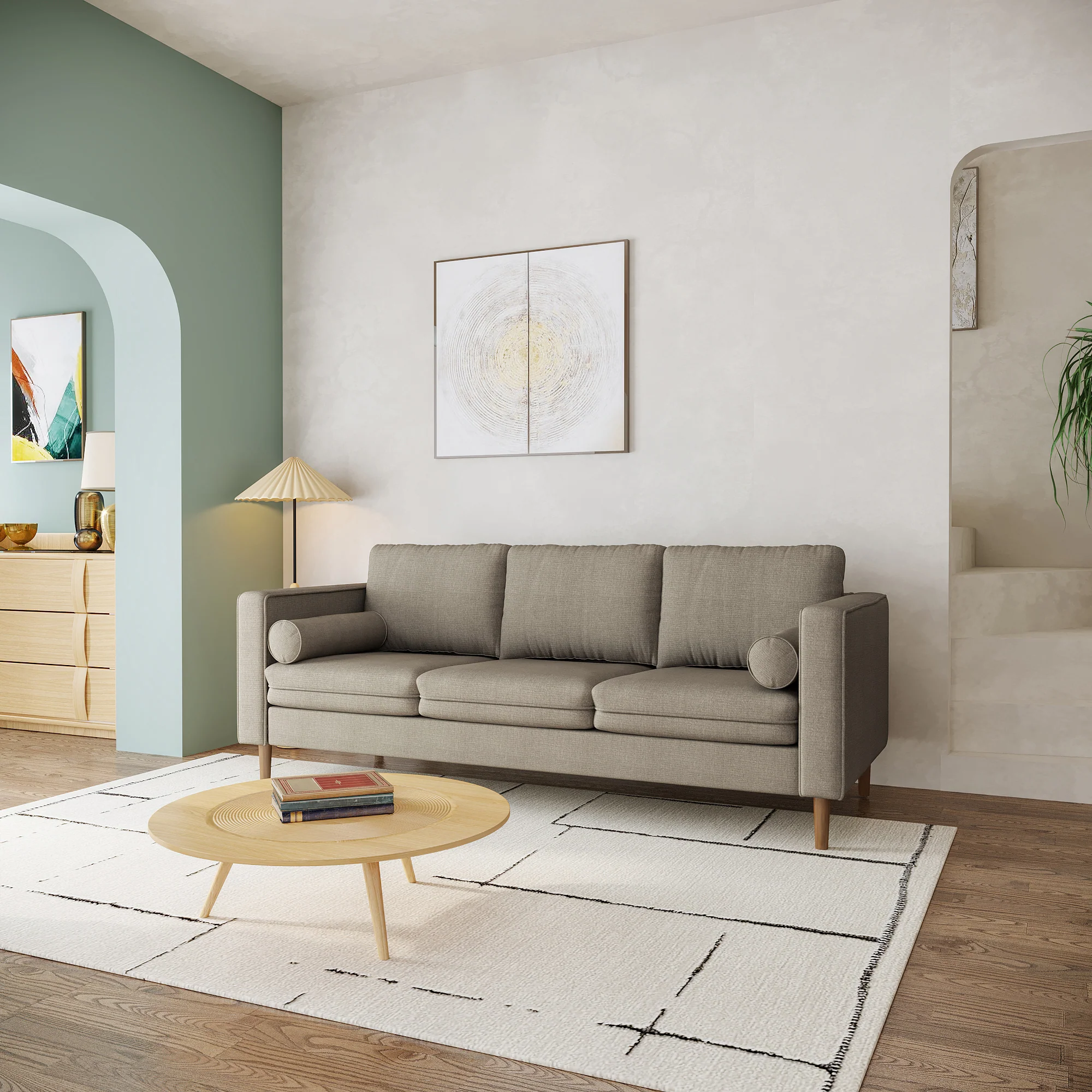Palo Sofa (Split Seats) | 3+ Seater (7 feet) | Removable Fabrics - Image 4