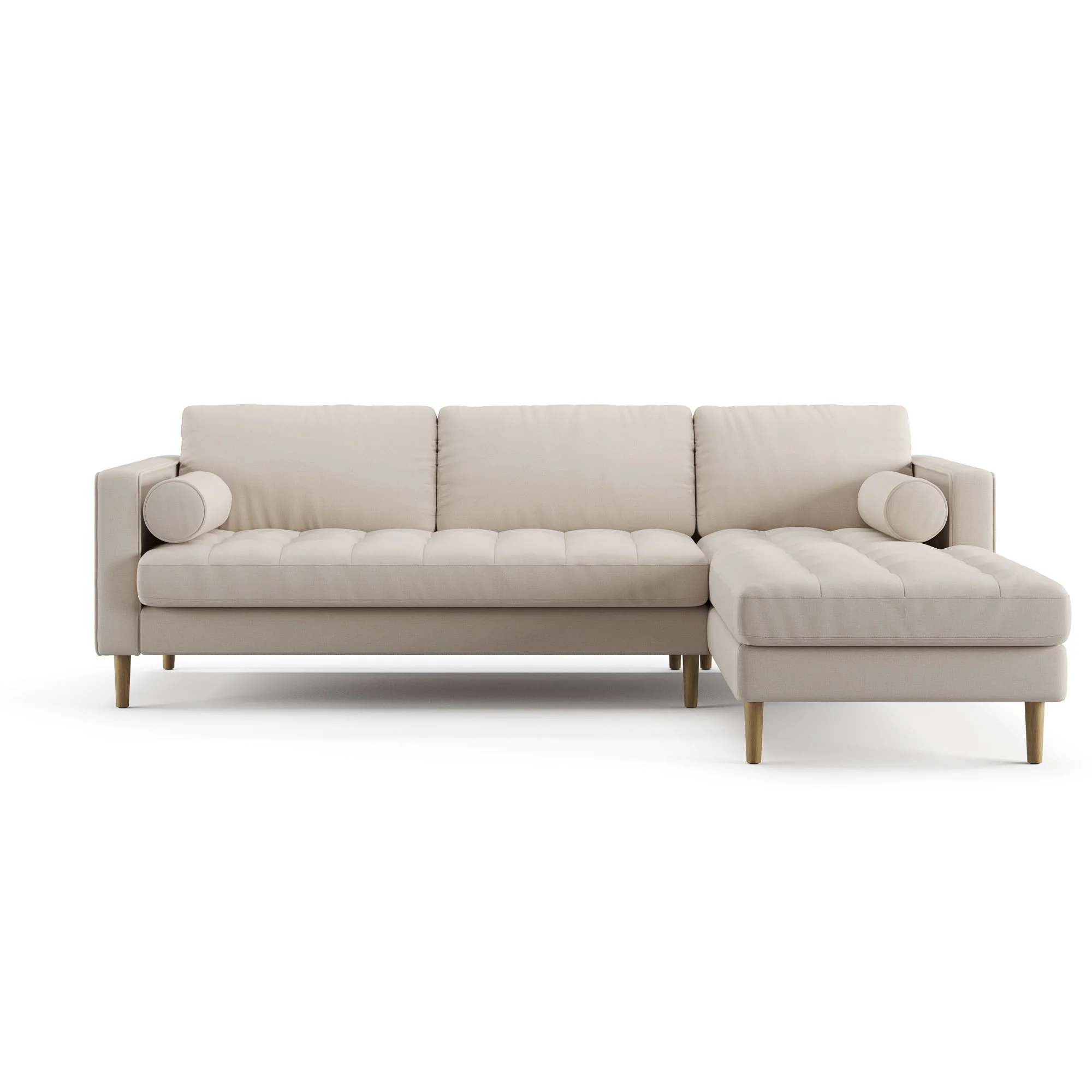 Palo Sofa T | L-Shaped Sectional with Chaise (8.25 feet length) | Tufted - Image 12