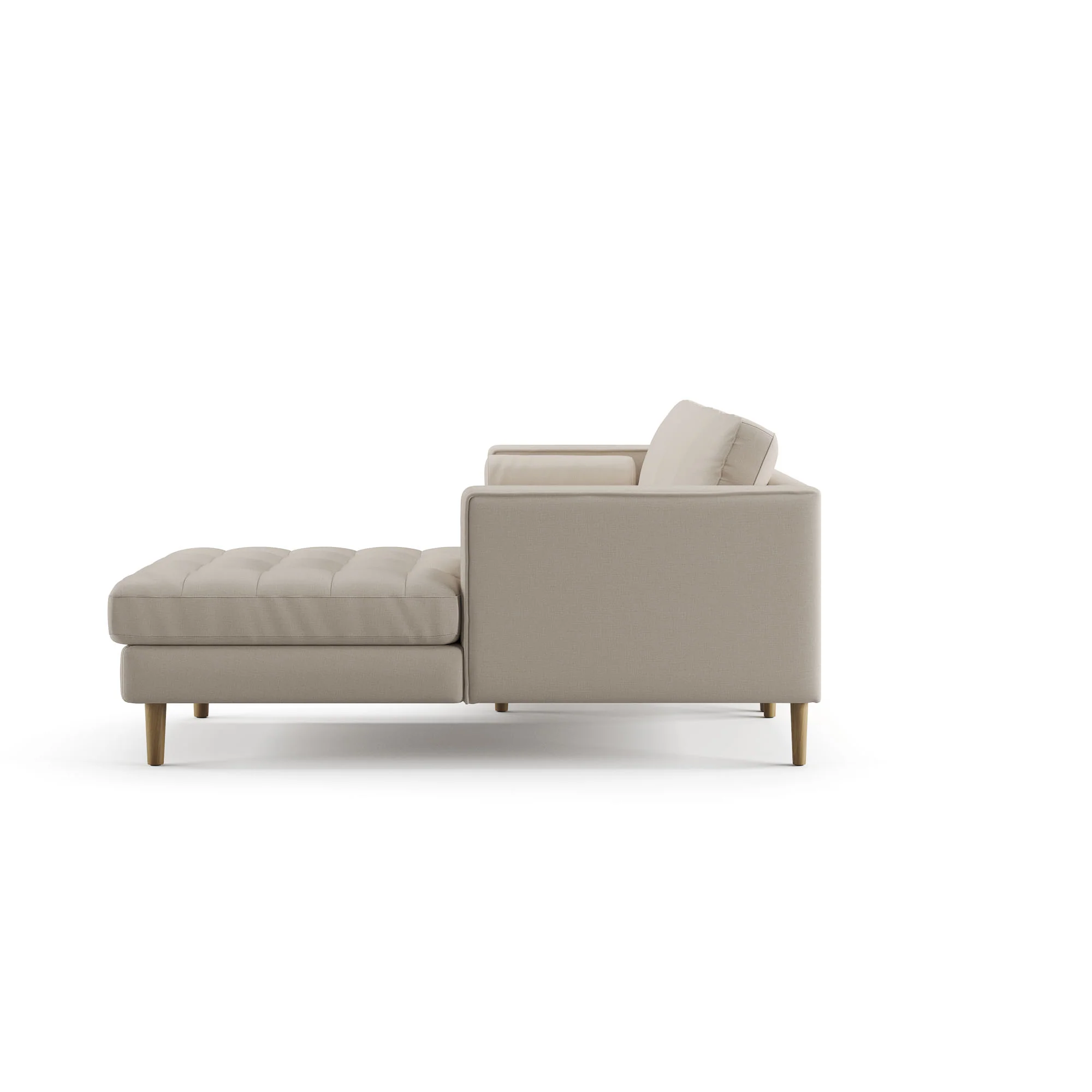 Palo Sofa T | L-Shaped Sectional with Chaise (8.25 feet length) | Tufted - Image 13