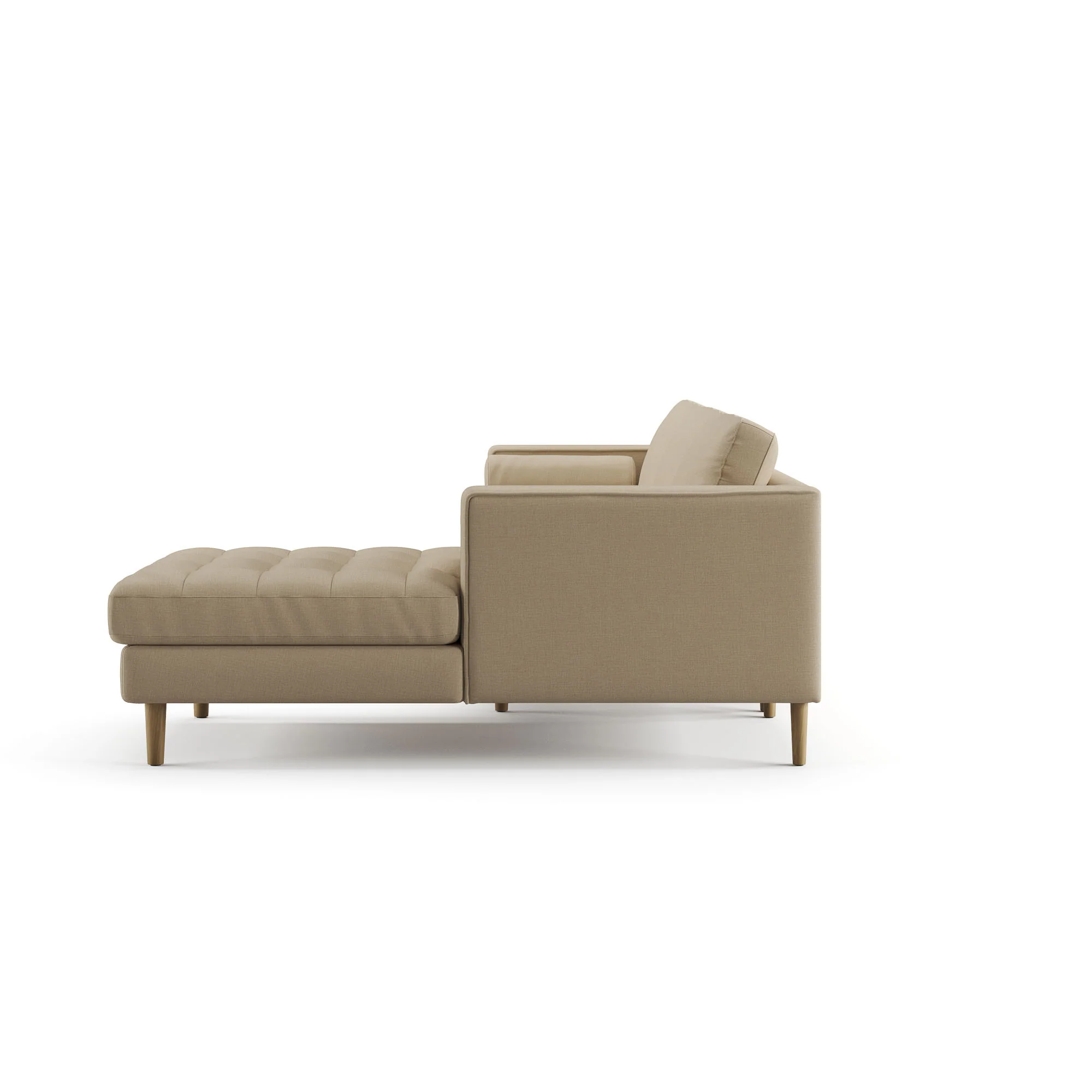 Palo Sofa T | L-Shaped Sectional with Chaise (8.25 feet length) | Tufted - Image 20