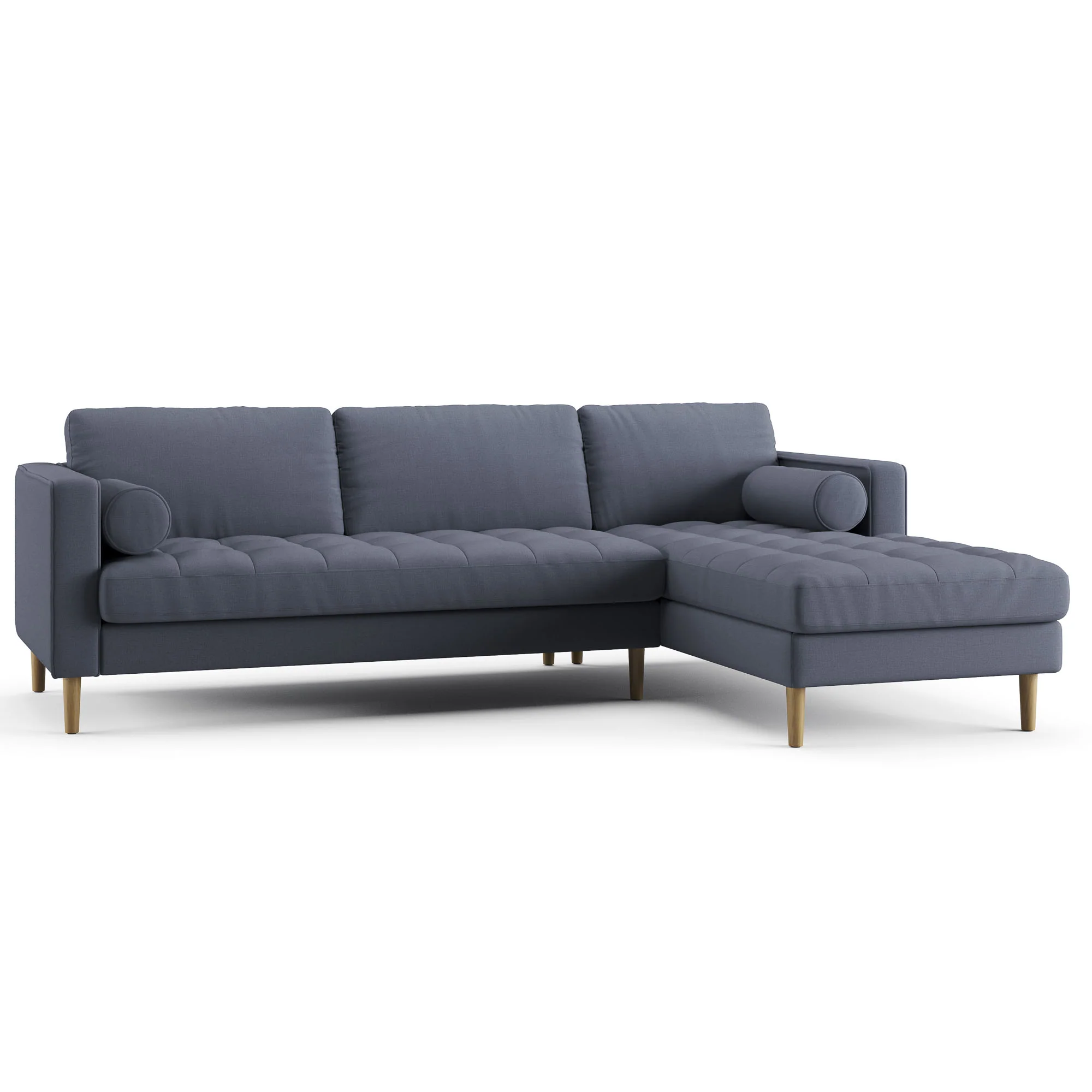 Palo Sofa T | L-Shaped Sectional with Chaise (8.25 feet length) | Tufted - Image 24