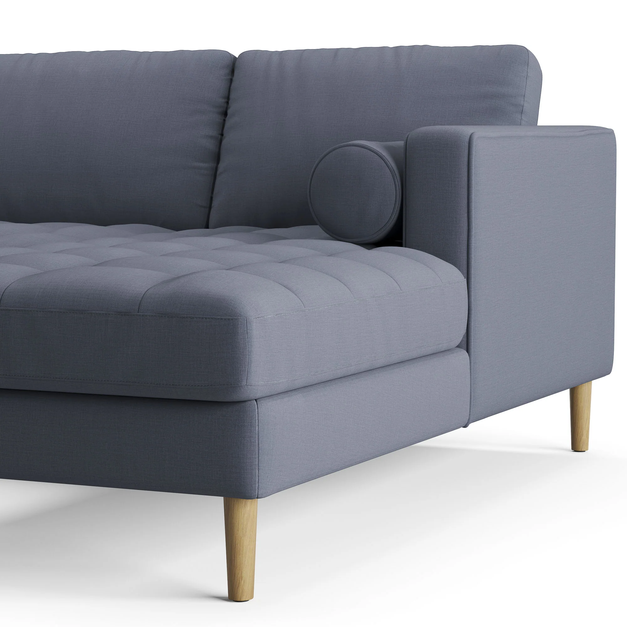 Palo Sofa T | L-Shaped Sectional with Chaise (8.25 feet length) | Tufted - Image 27