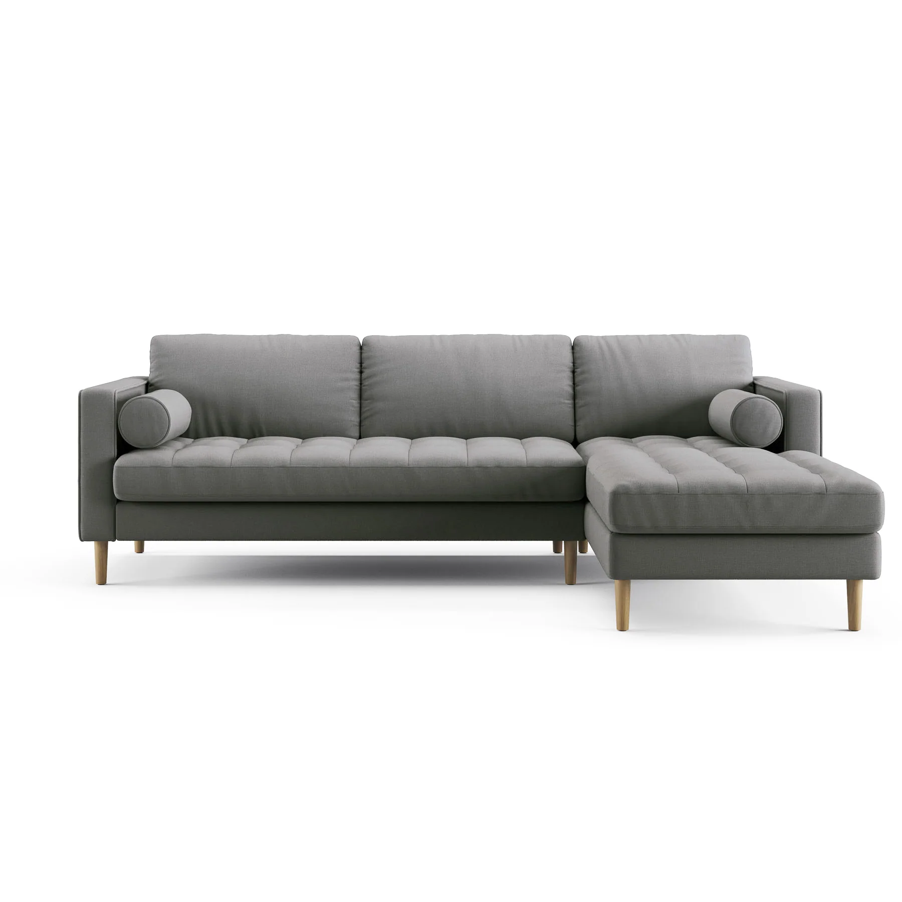 Palo Sofa T | L-Shaped Sectional with Chaise (8.25 feet length) | Tufted - Image 30