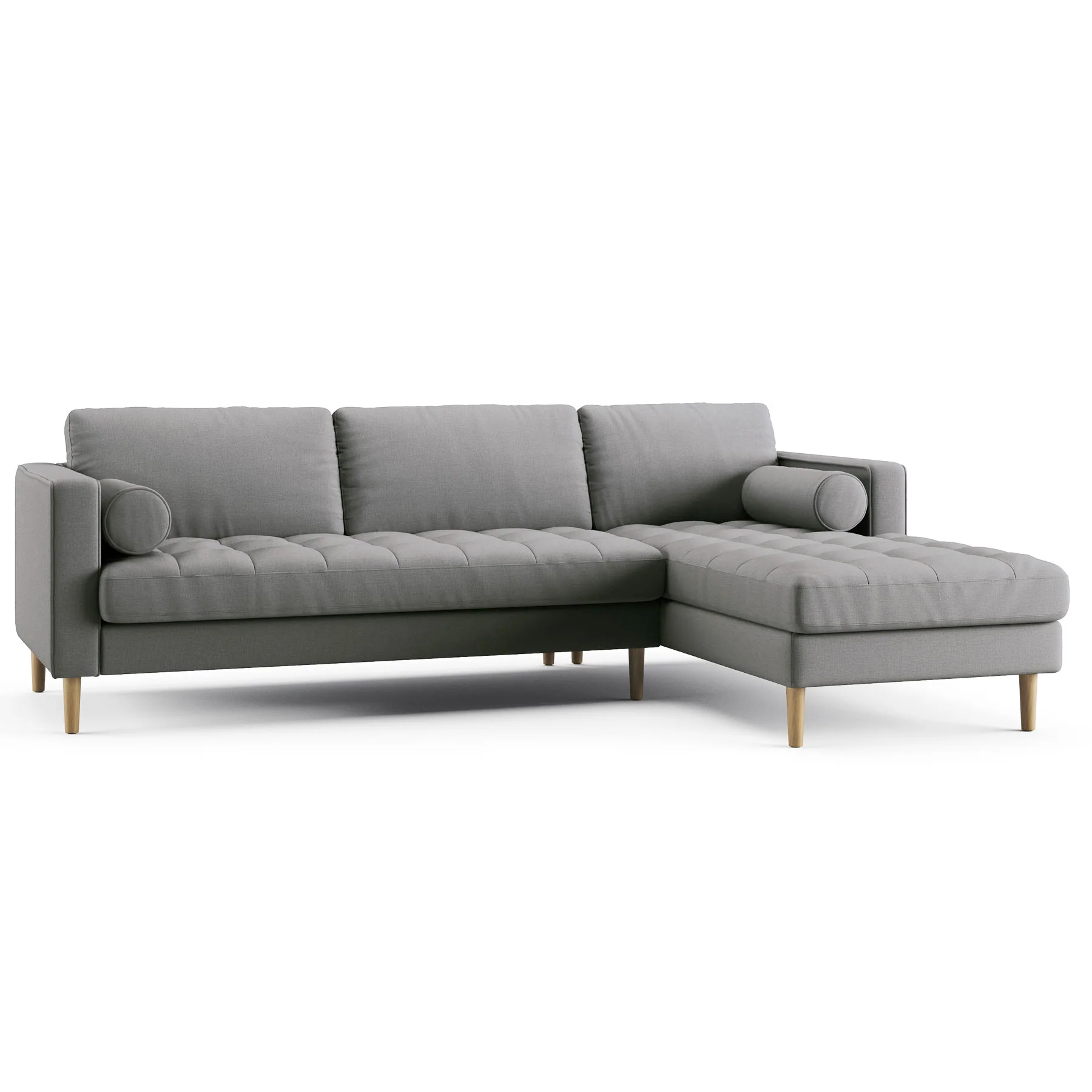 Palo Sofa T | L-Shaped Sectional with Chaise (8.25 feet length) | Tufted - Image 31