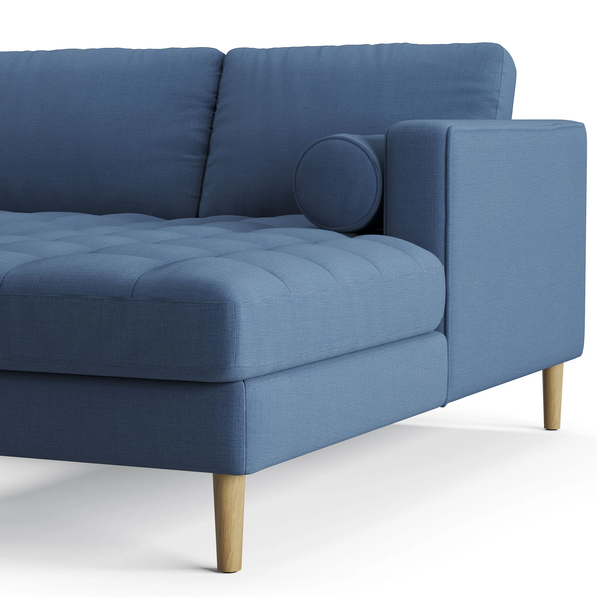 Palo Sofa T | L-Shaped Sectional with Chaise (8.25 feet length) | Tufted - Image 4