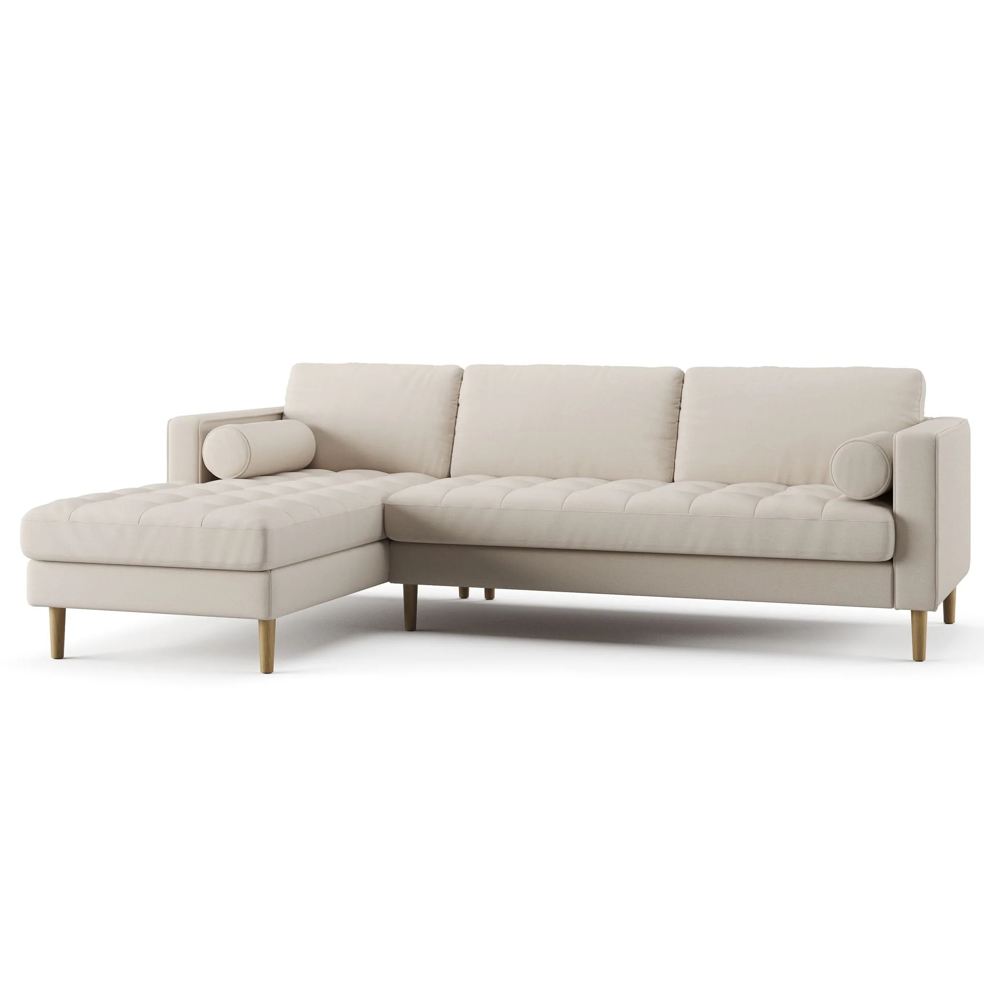 Palo Sofa T | L-Shaped Sectional with Chaise (8.25 feet length) | Tufted - Image 44