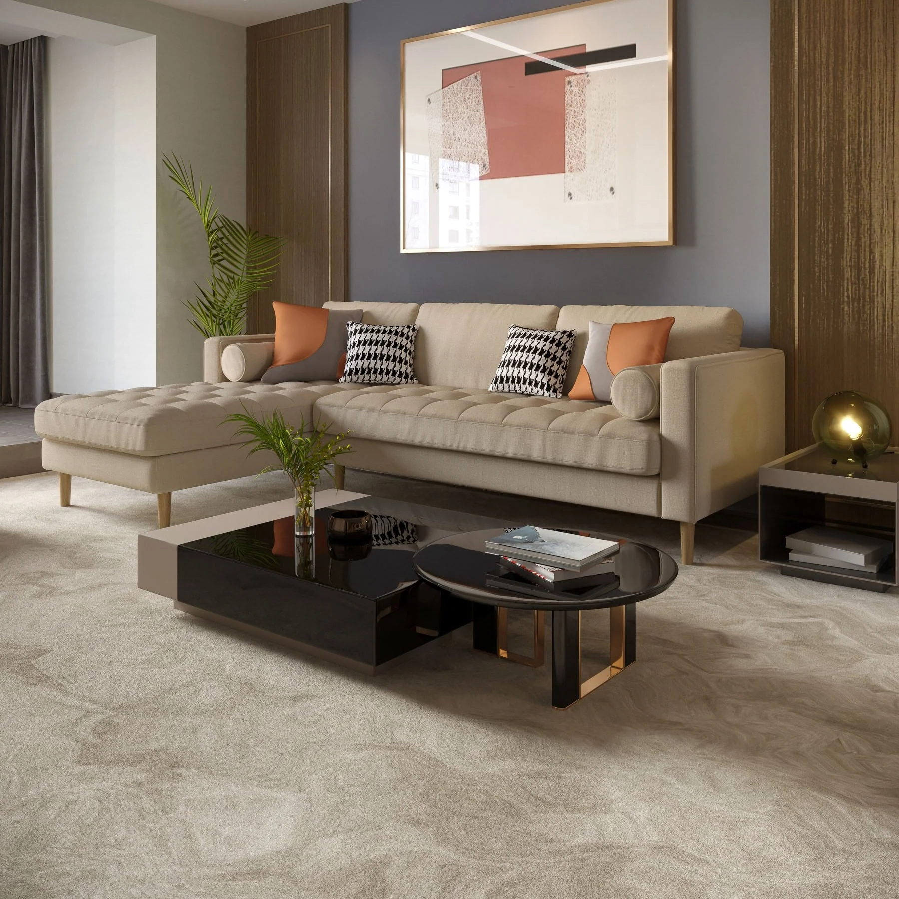 Palo Sofa T | L-Shaped Sectional with Chaise (8.25 feet length) | Tufted - Image 57