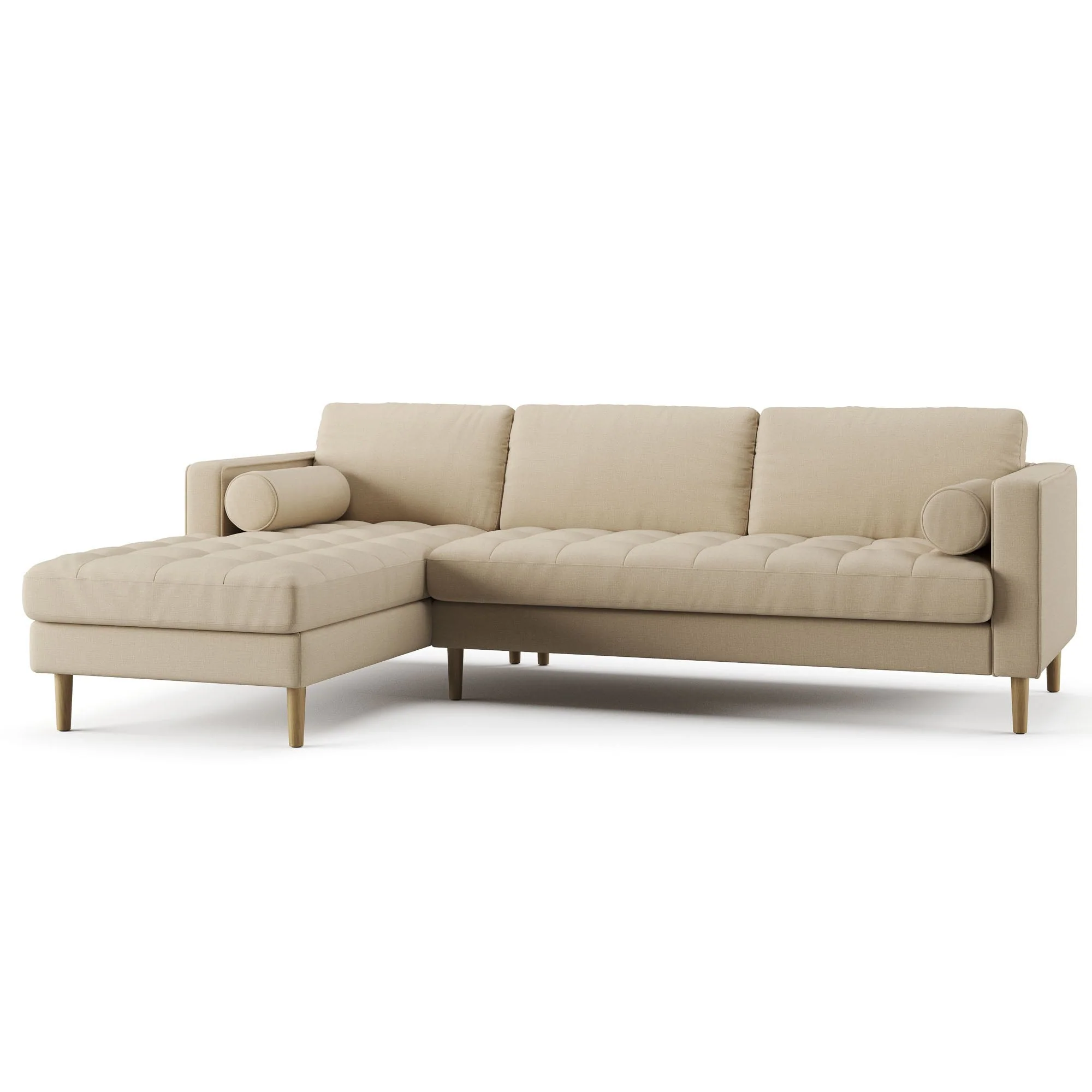 Palo Sofa T | L-Shaped Sectional with Chaise (8.25 feet length) | Tufted - Image 58