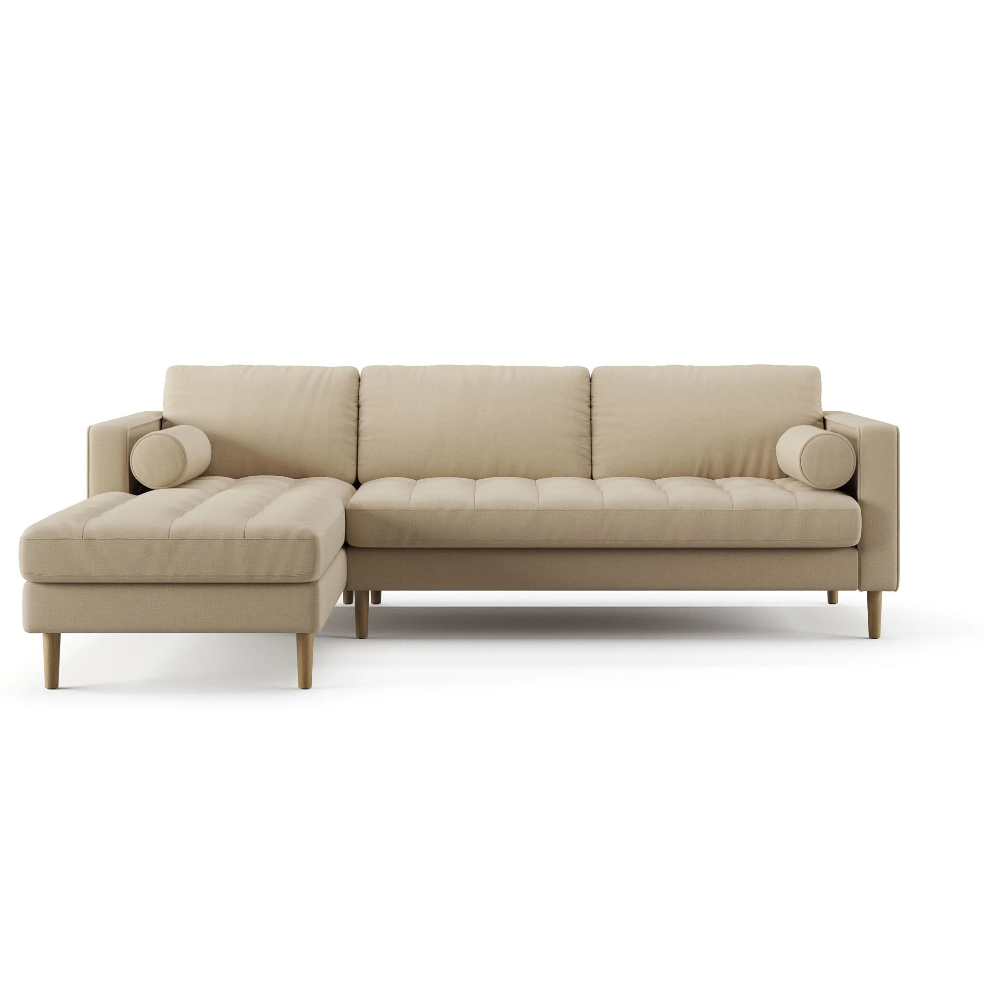 Palo Sofa T | L-Shaped Sectional with Chaise (8.25 feet length) | Tufted - Image 59