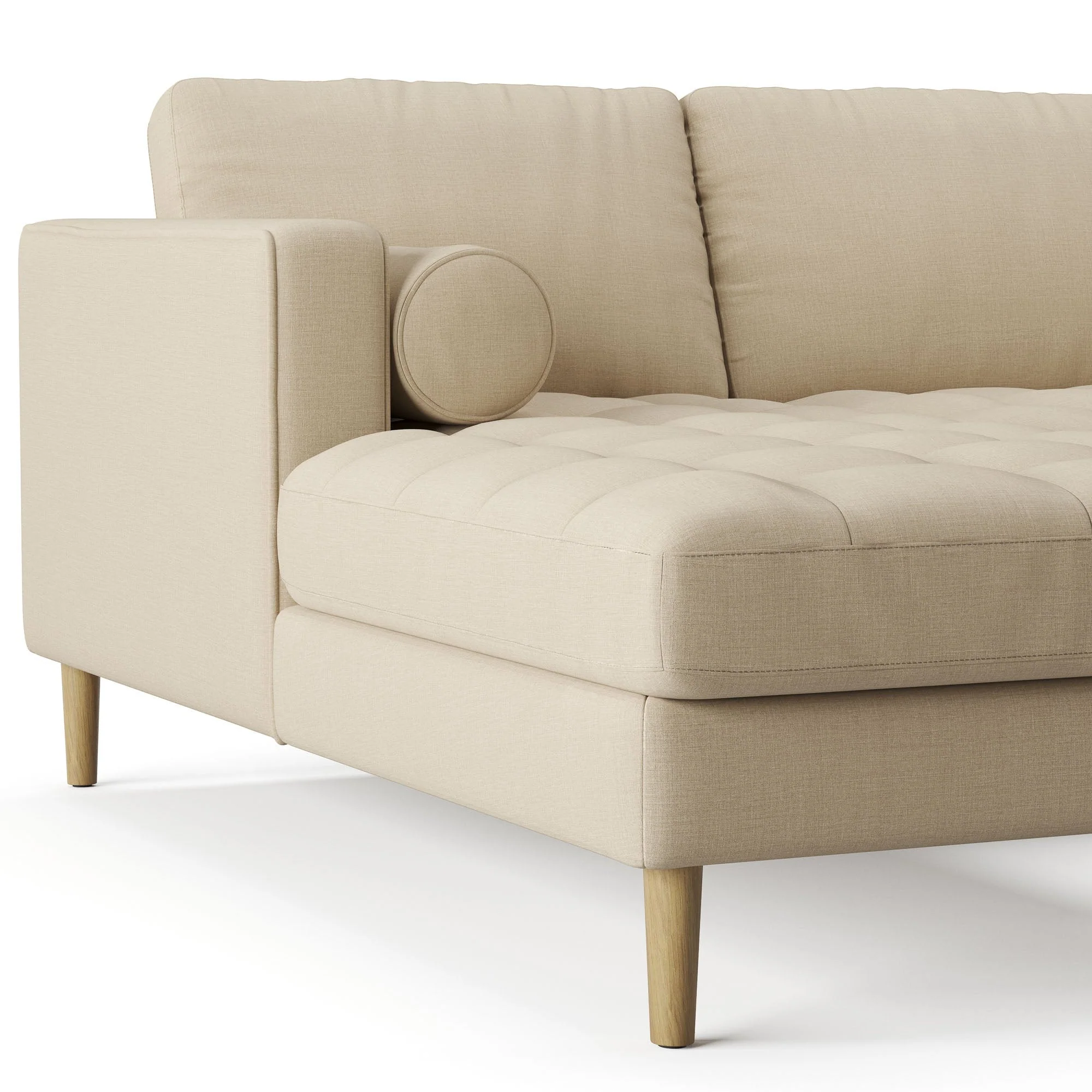 Palo Sofa T | L-Shaped Sectional with Chaise (8.25 feet length) | Tufted - Image 60