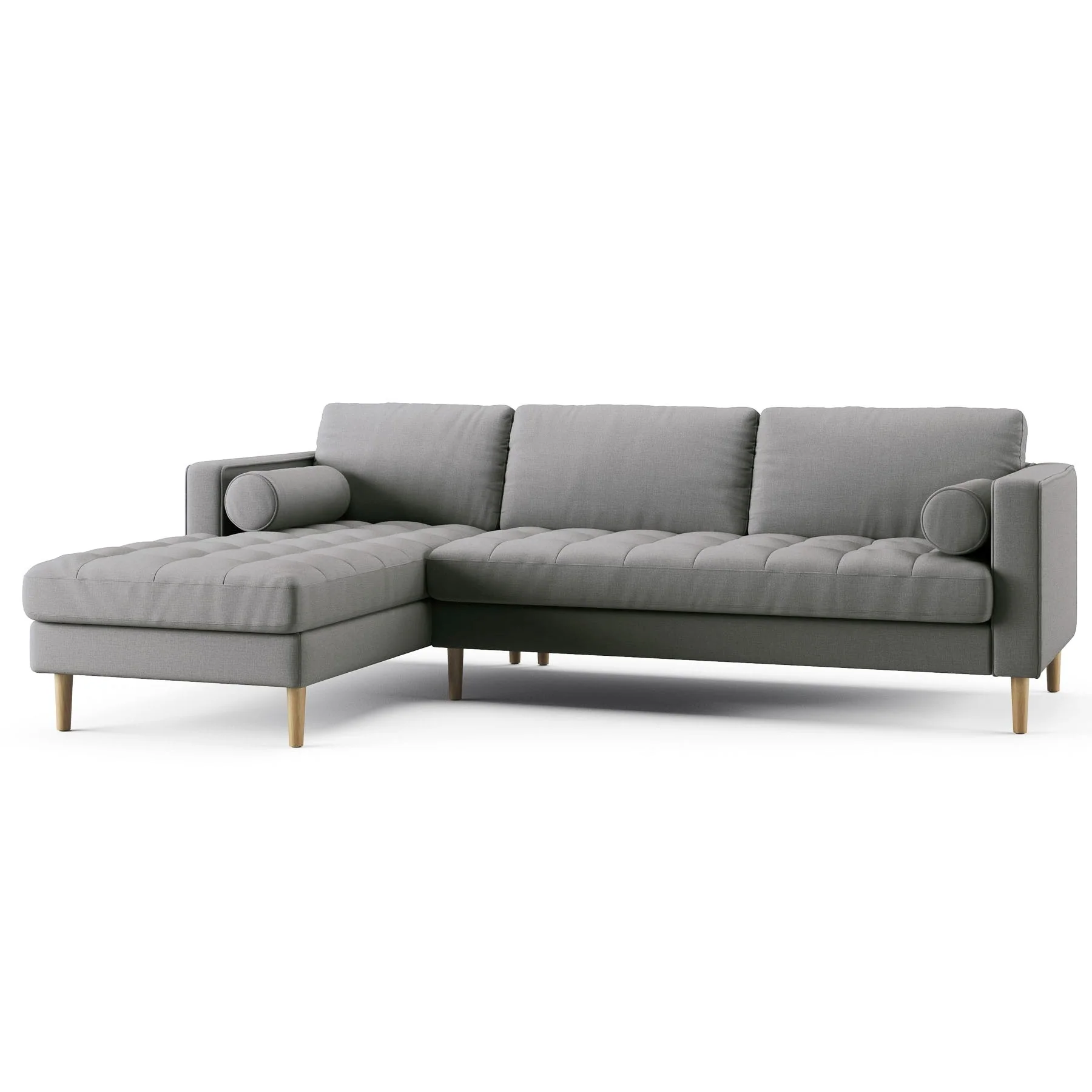 Palo Sofa T | L-Shaped Sectional with Chaise (8.25 feet length) | Tufted - Image 66