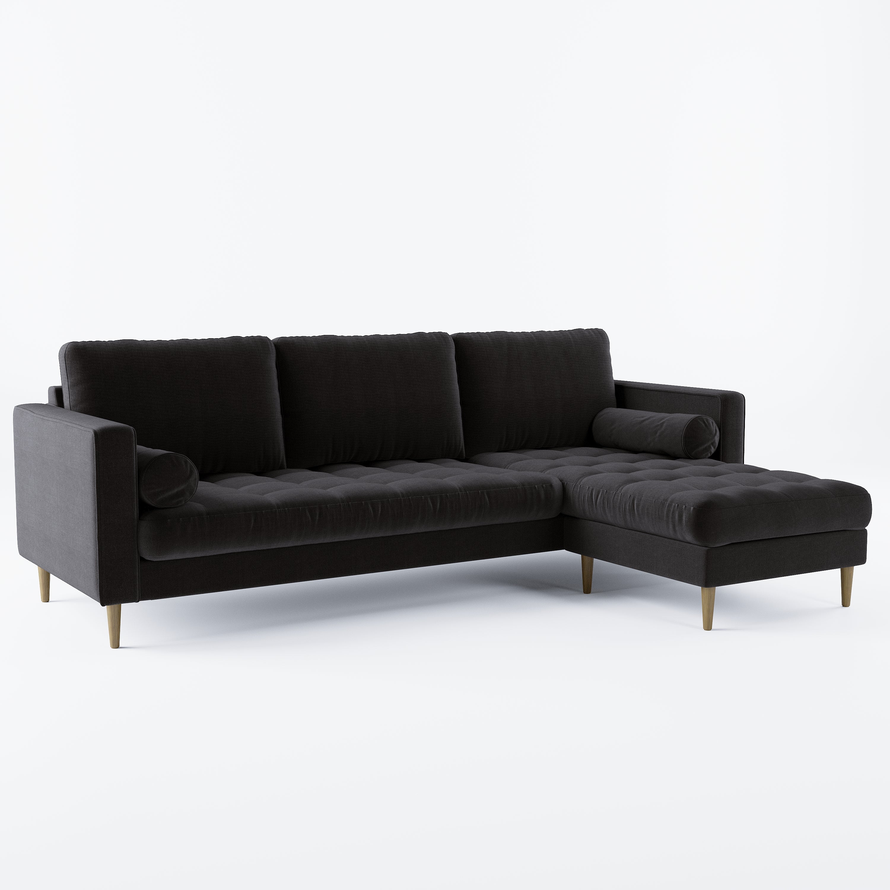 Palo Sofa T | L-Shaped Sectional with Chaise (8.25 feet length) | Tufted - Image 70
