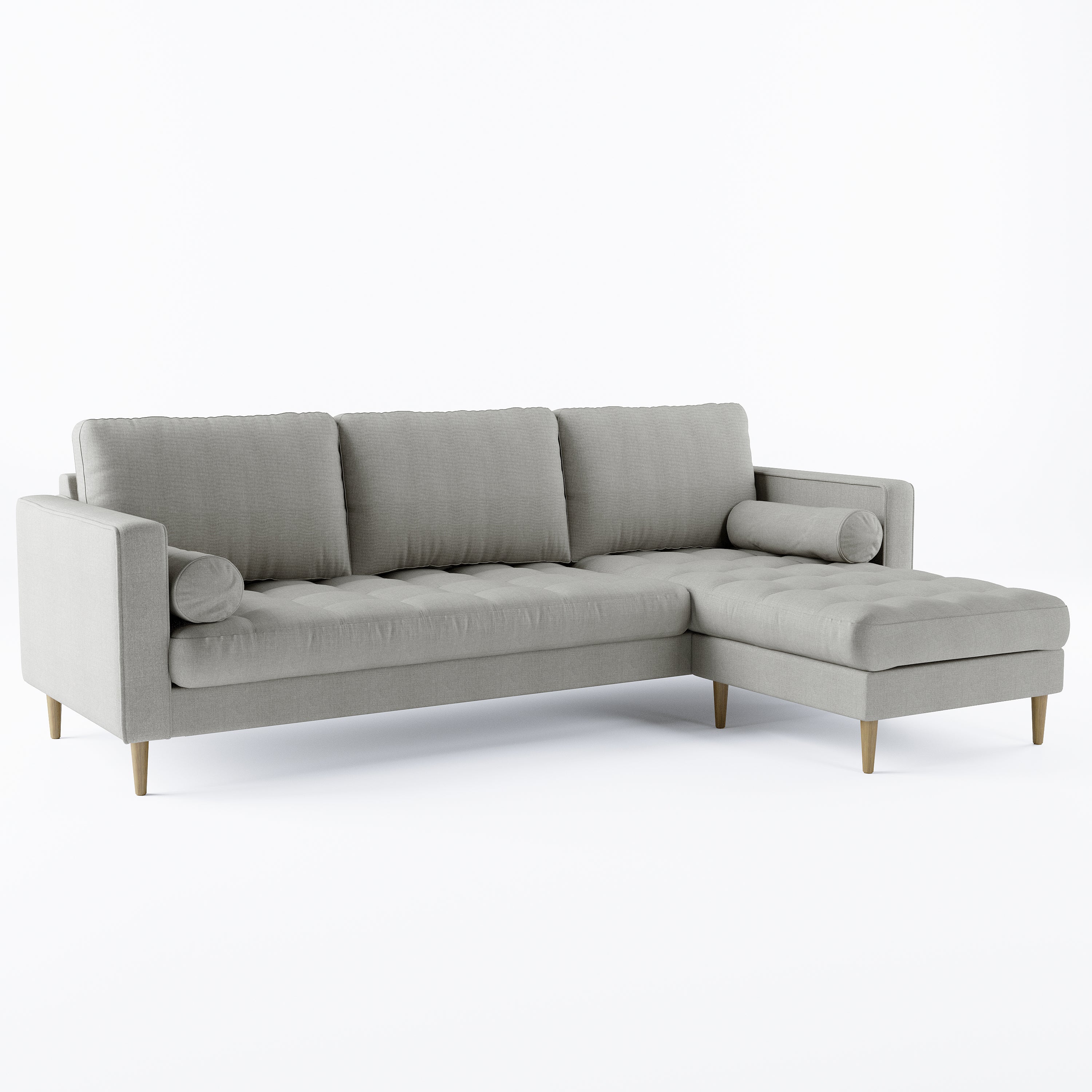 Palo Sofa T | L-Shaped Sectional with Chaise (8.25 feet length) | Tufted - Image 73