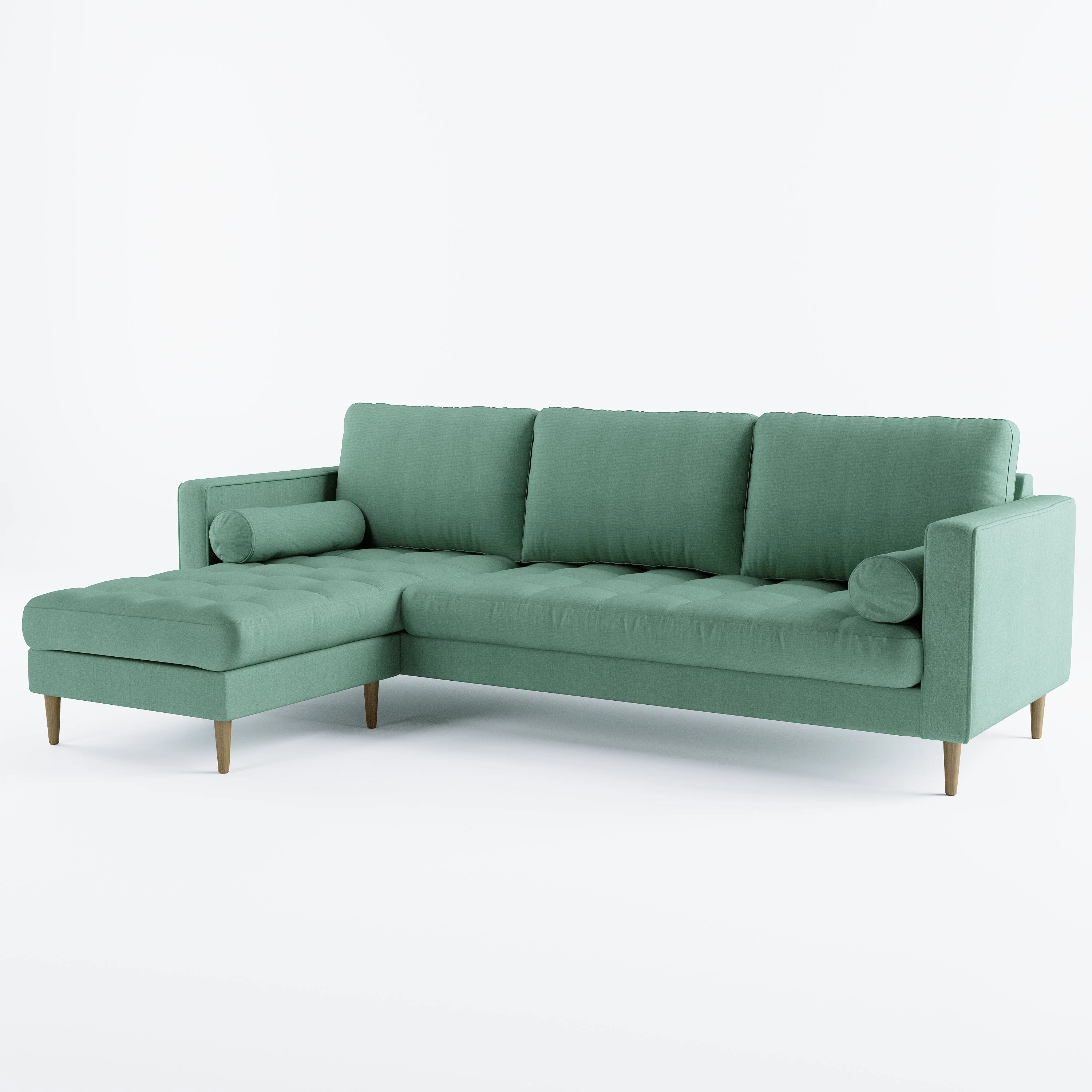 Palo Sofa T | L-Shaped Sectional with Chaise (8.25 feet length) | Tufted - Image 74