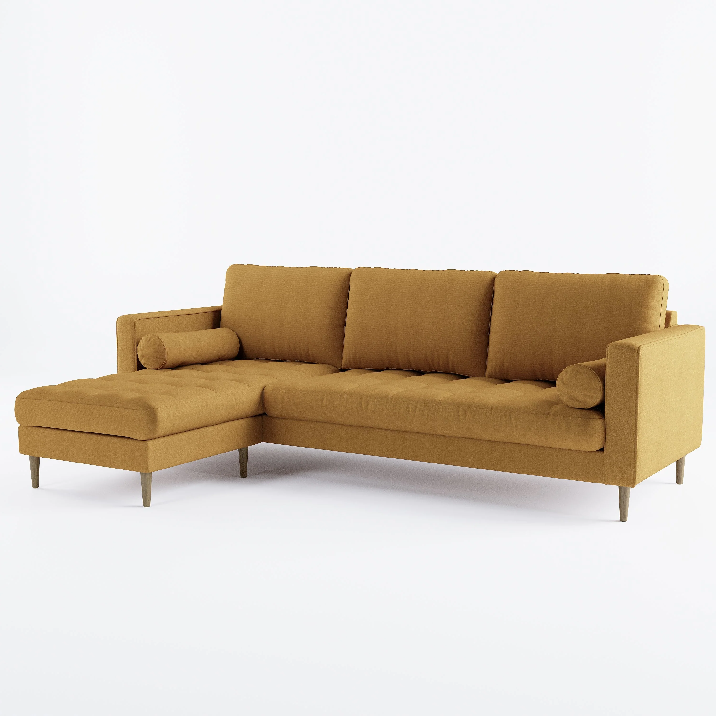 Palo Sofa T | L-Shaped Sectional with Chaise (8.25 feet length) | Tufted - Image 75