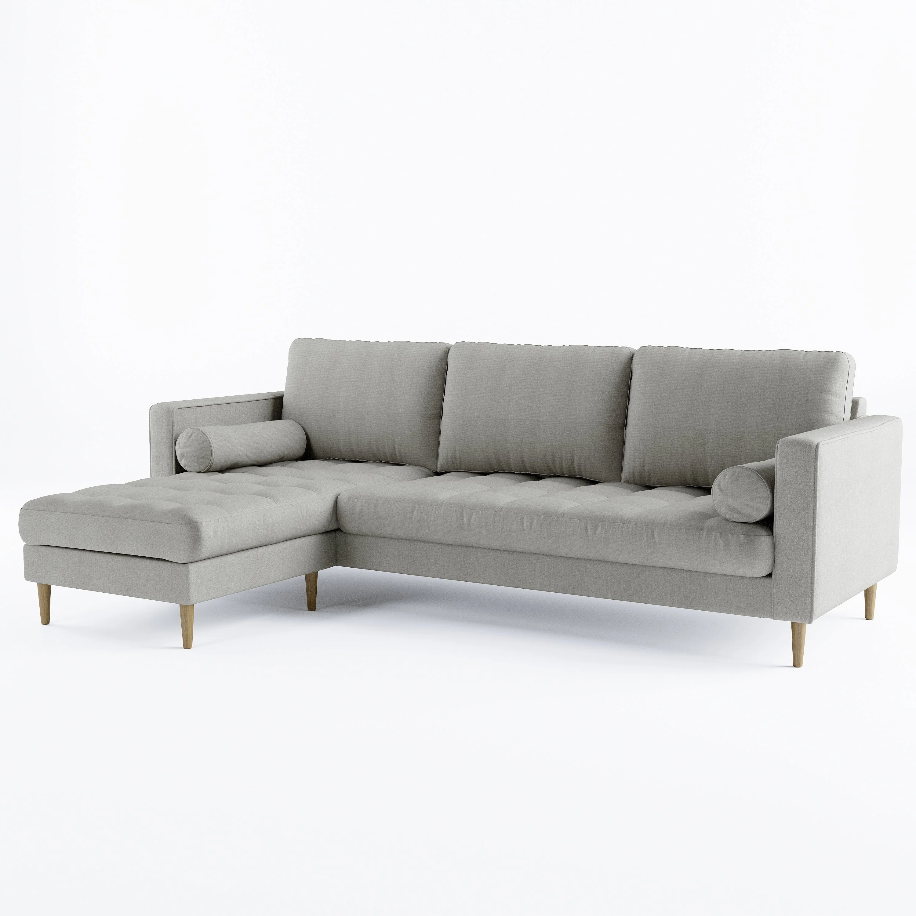 Palo Sofa T | L-Shaped Sectional with Chaise (8.25 feet length) | Tufted - Image 76