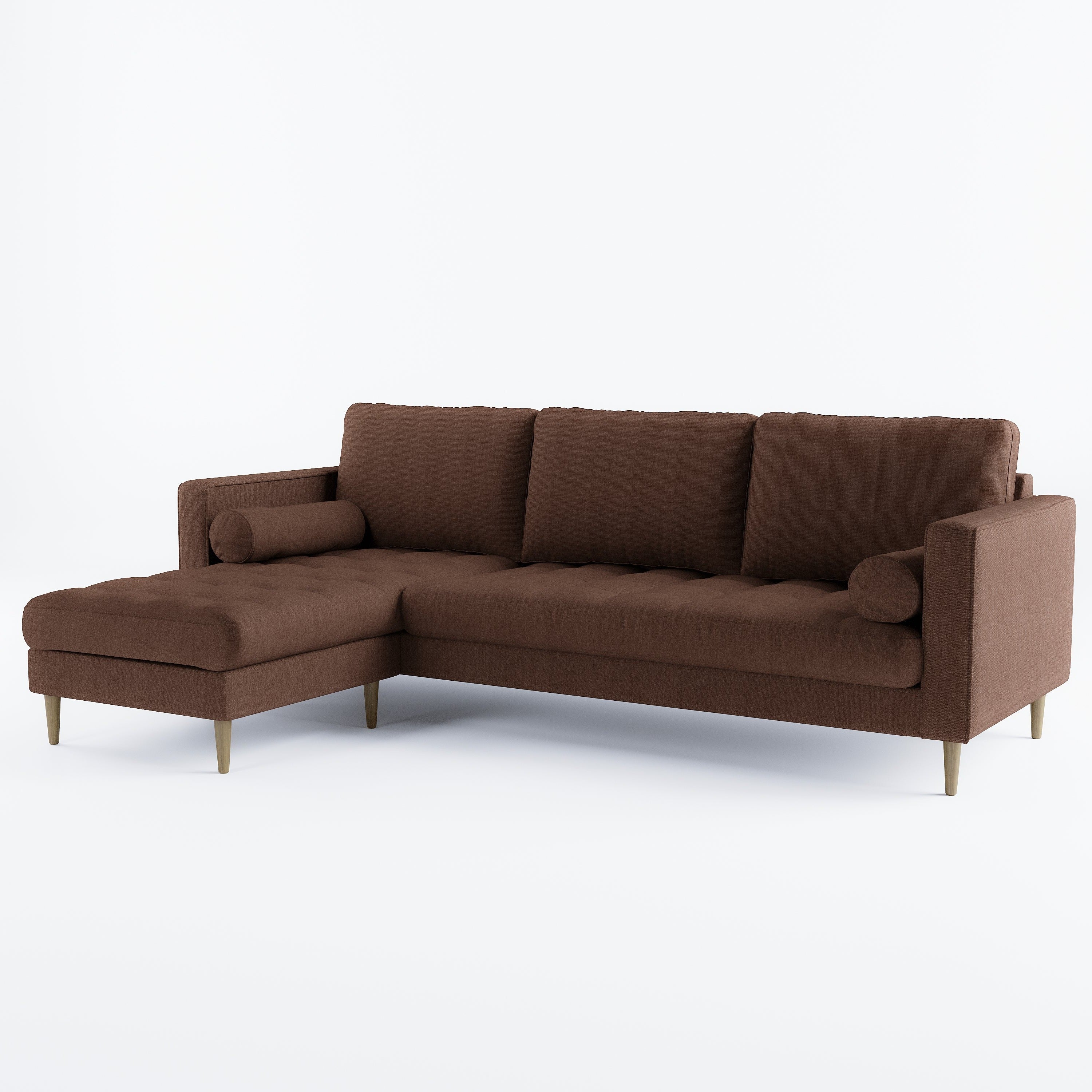 Palo Sofa T | L-Shaped Sectional with Chaise (8.25 feet length) | Tufted - Image 77