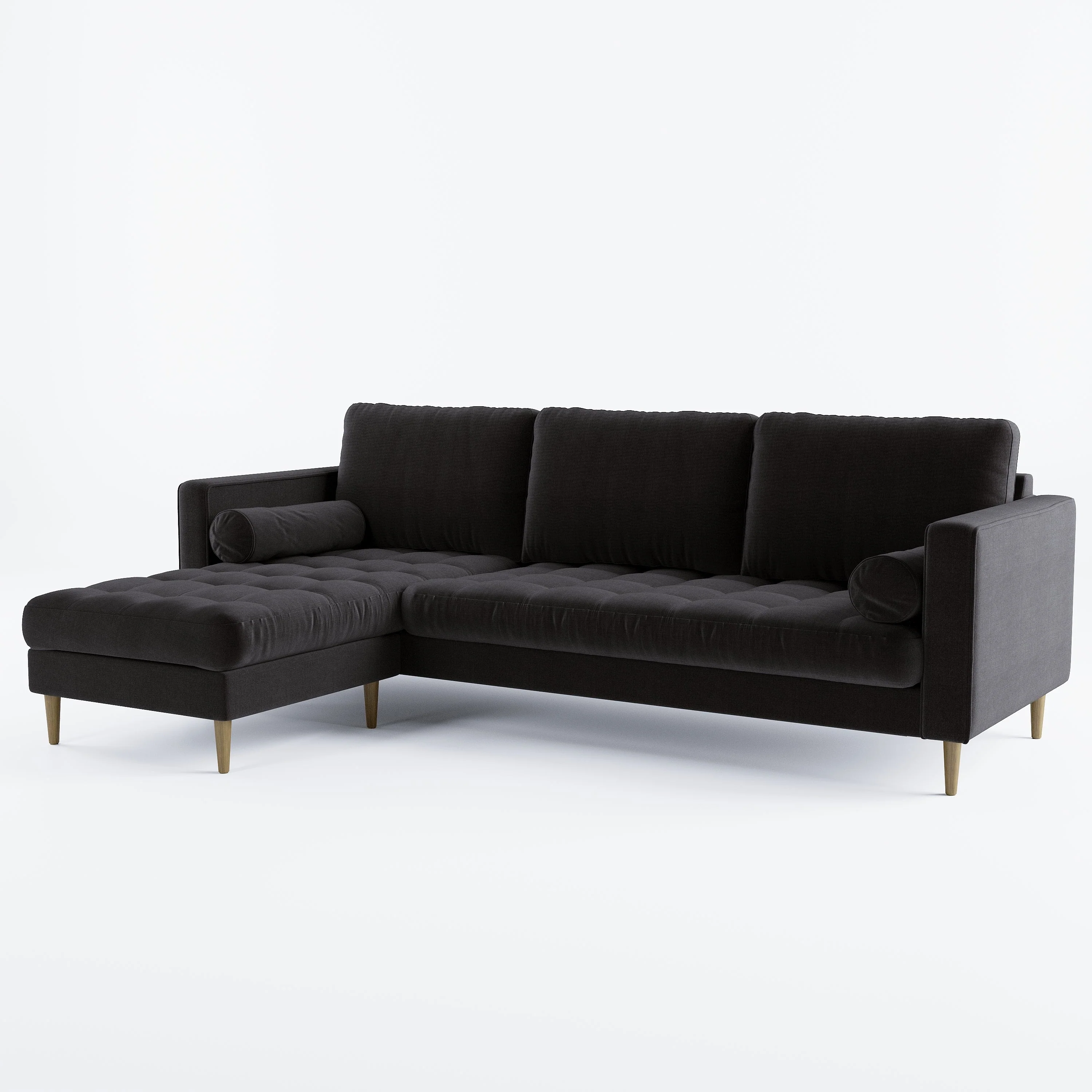 Palo Sofa T | L-Shaped Sectional with Chaise (8.25 feet length) | Tufted - Image 78