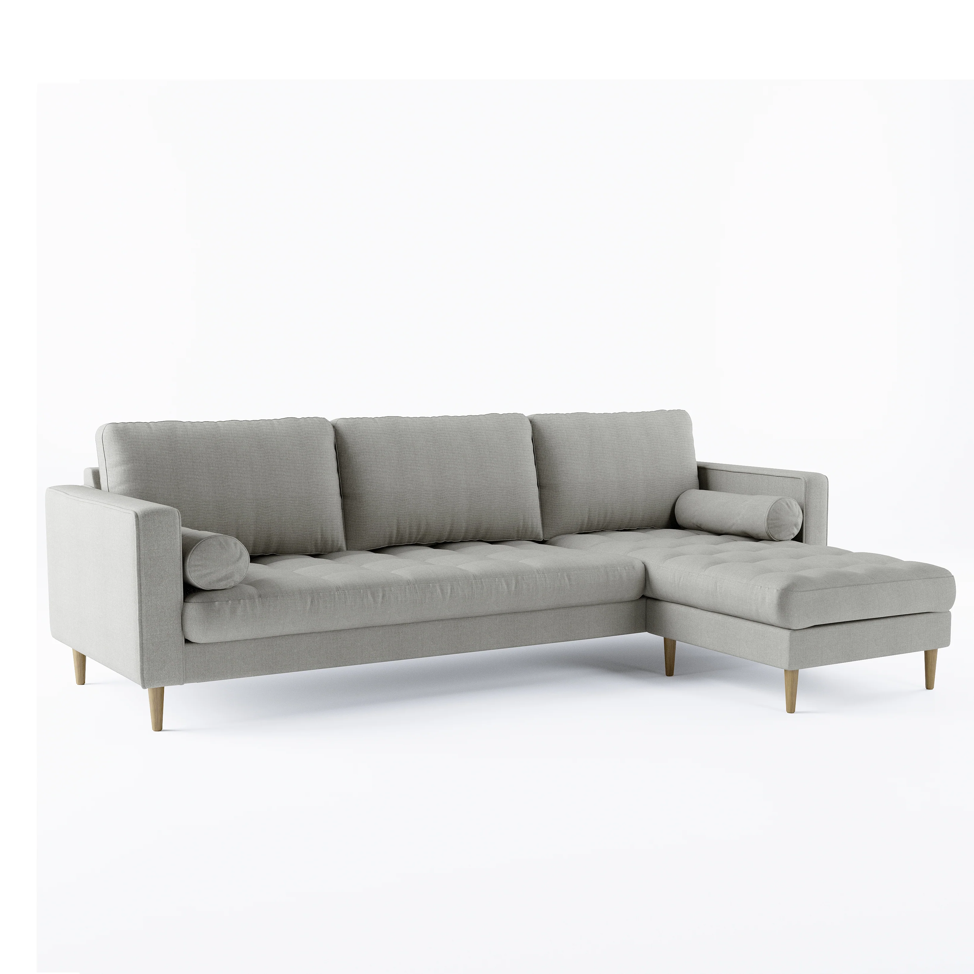 Palo Sofa T | L-Shaped Sectional with Chaise (8.25 feet length) | Tufted - Image 79
