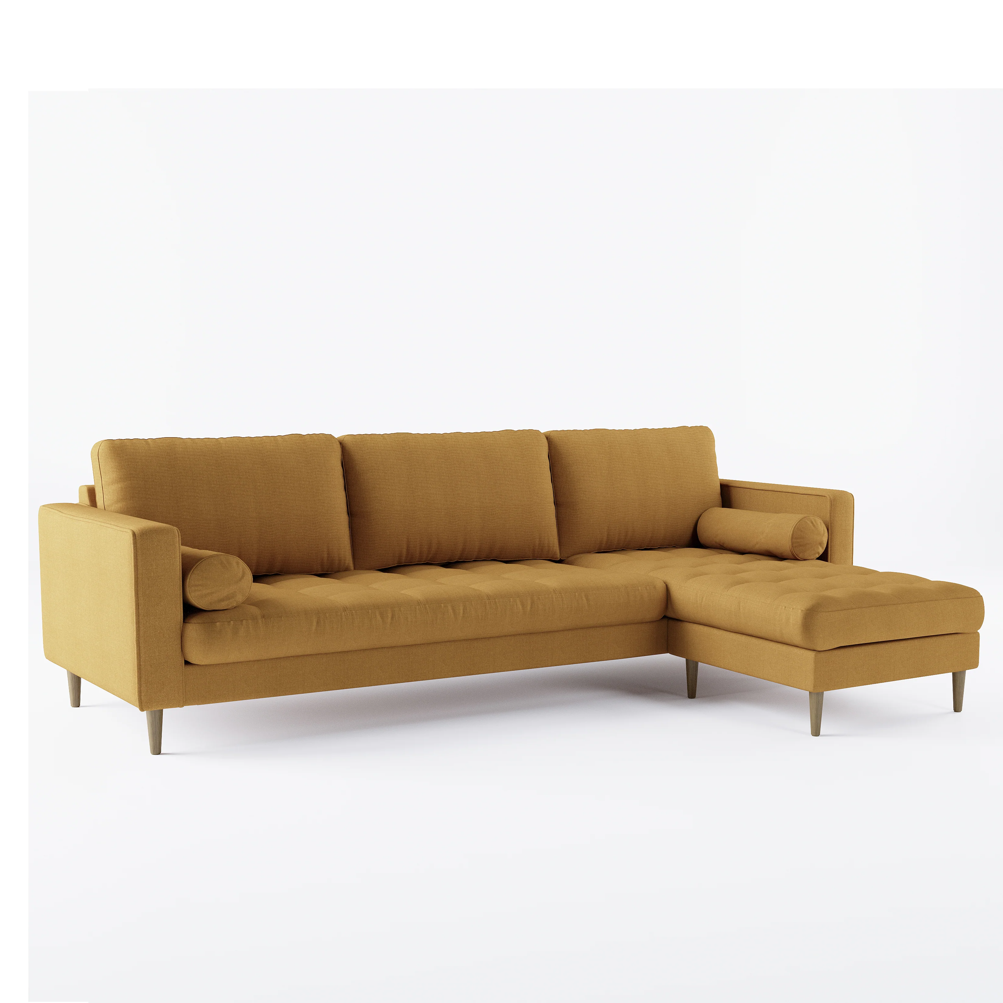 Palo Sofa T | L-Shaped Sectional with Chaise (8.25 feet length) | Tufted - Image 80