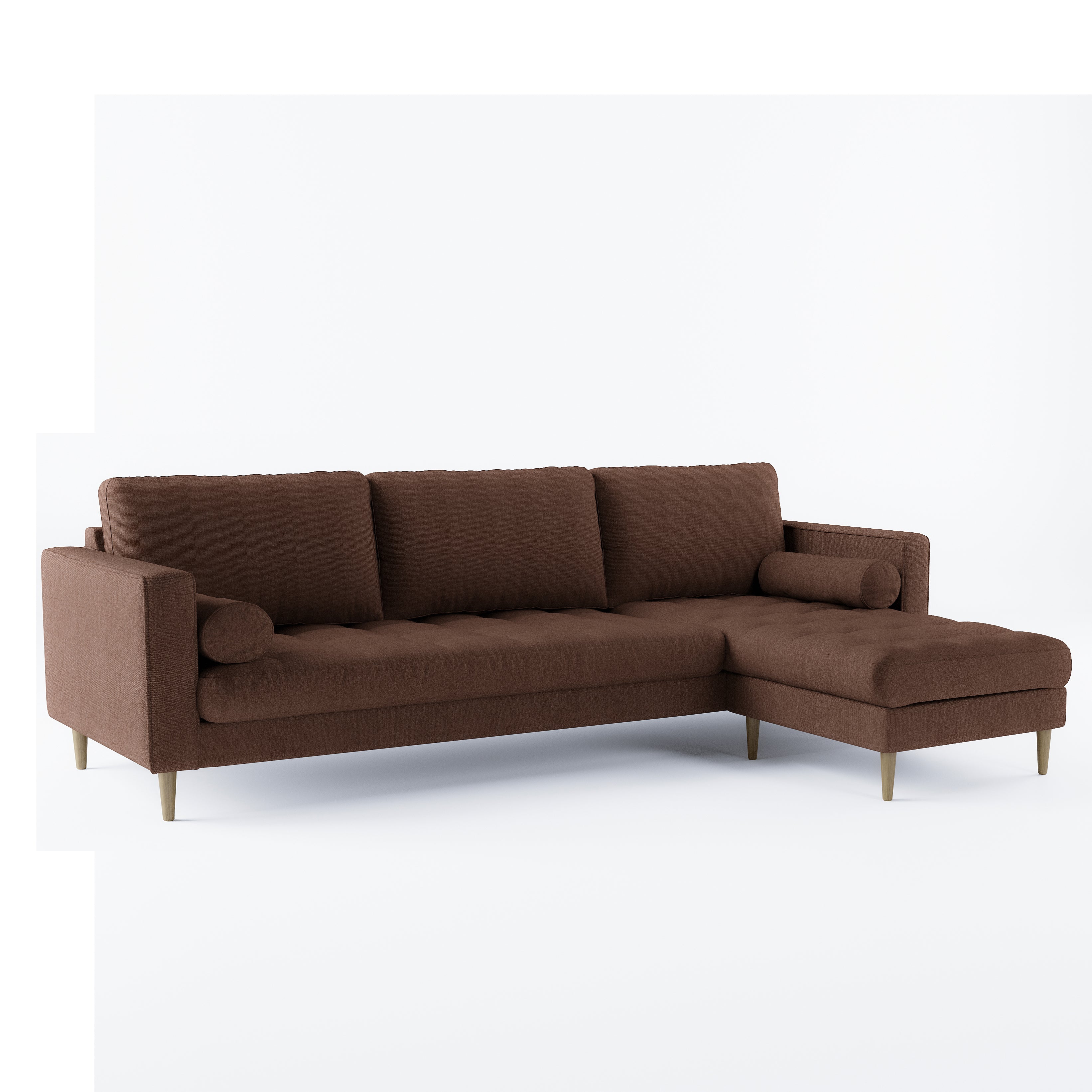 Palo Sofa T | L-Shaped Sectional with Chaise (8.25 feet length) | Tufted - Image 83