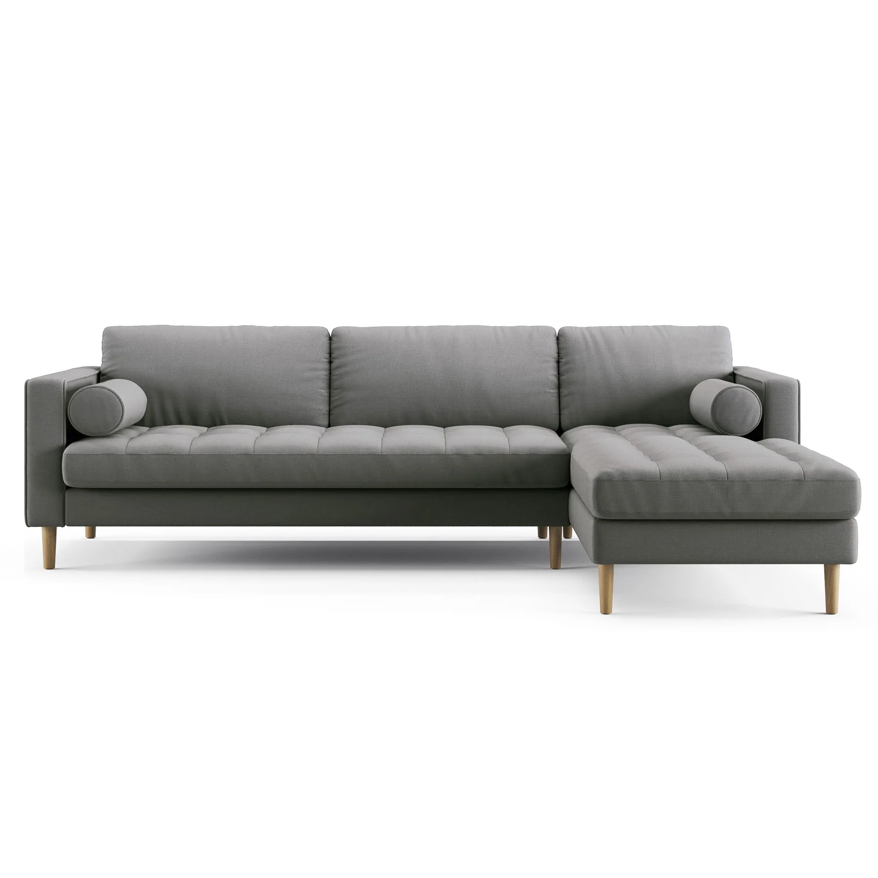 Palo Sofa T | L-Shaped Sectional with Chaise (8.25 feet length) | Tufted - Image 84