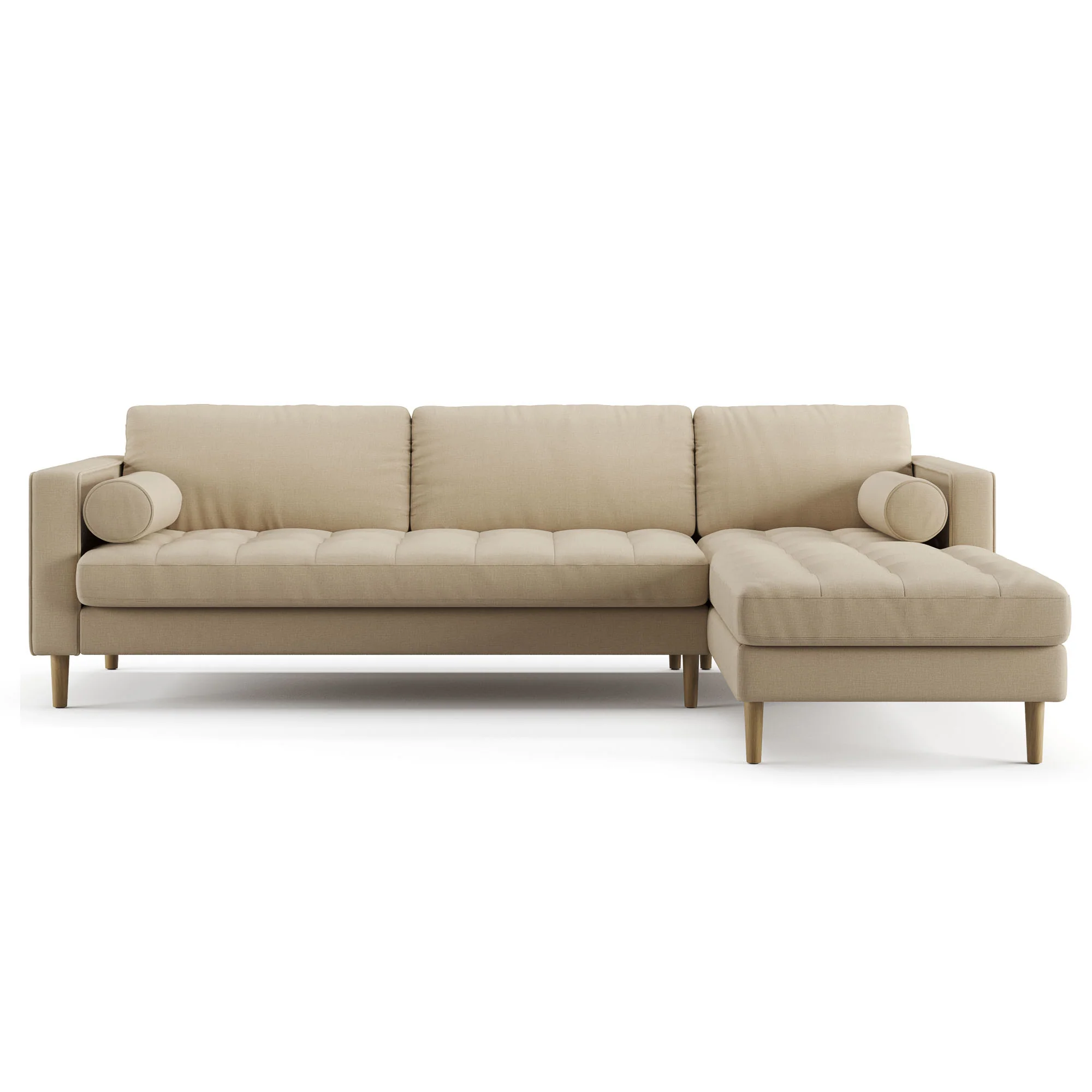 Palo Sofa T | L-Shaped Sectional with Chaise (8.25 feet length) | Tufted - Image 86