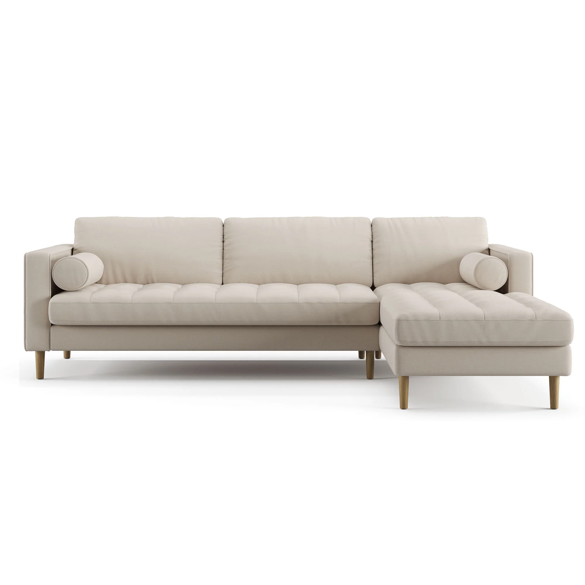 Palo Sofa T | L-Shaped Sectional with Chaise (8.25 feet length) | Tufted - Image 87