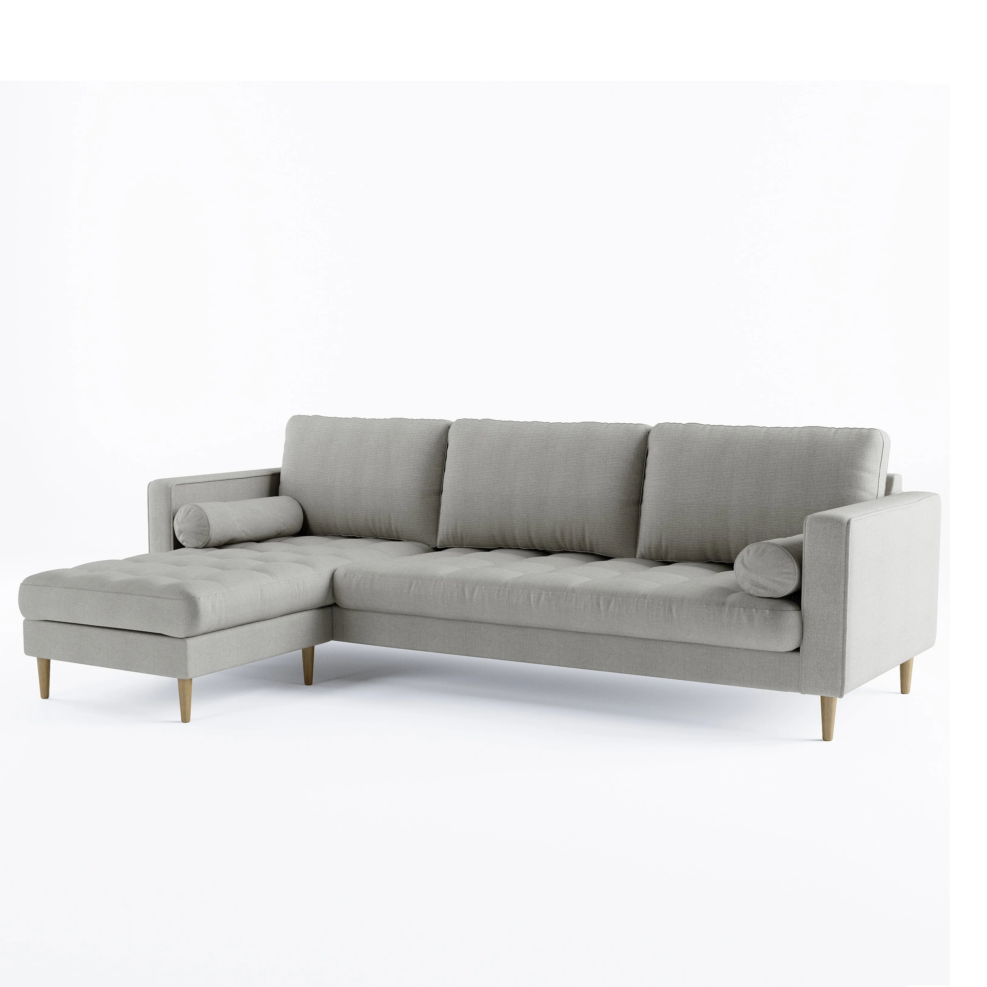 Palo Sofa T | L-Shaped Sectional with Chaise (8.25 feet length) | Tufted - Image 89