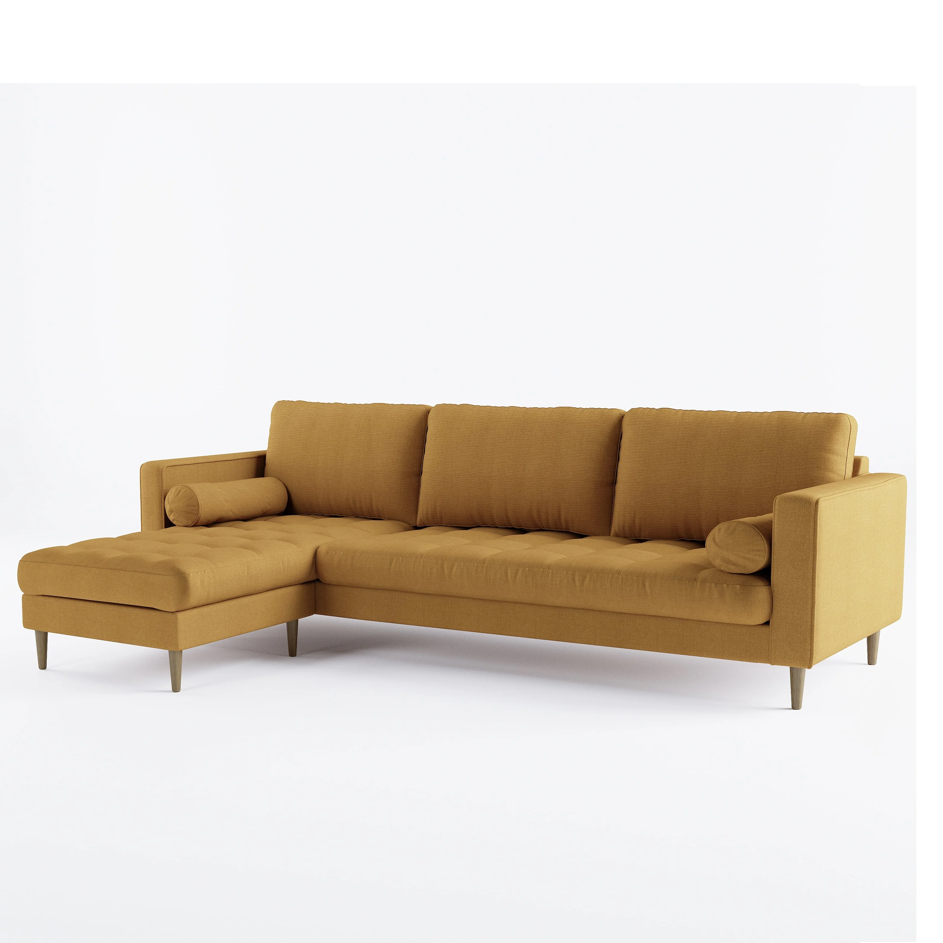 Palo Sofa T | L-Shaped Sectional with Chaise (8.25 feet length) | Tufted - Image 90