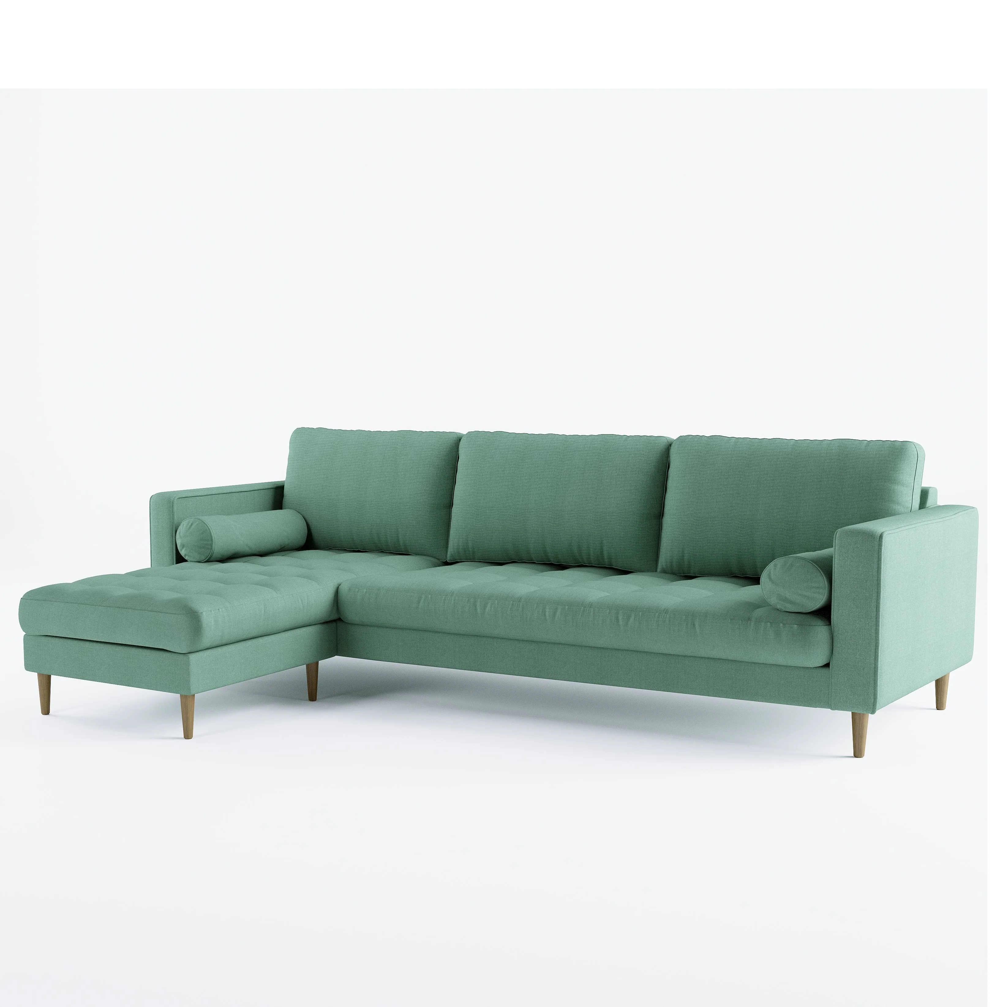 Palo Sofa T | L-Shaped Sectional with Chaise (8.25 feet length) | Tufted - Image 91
