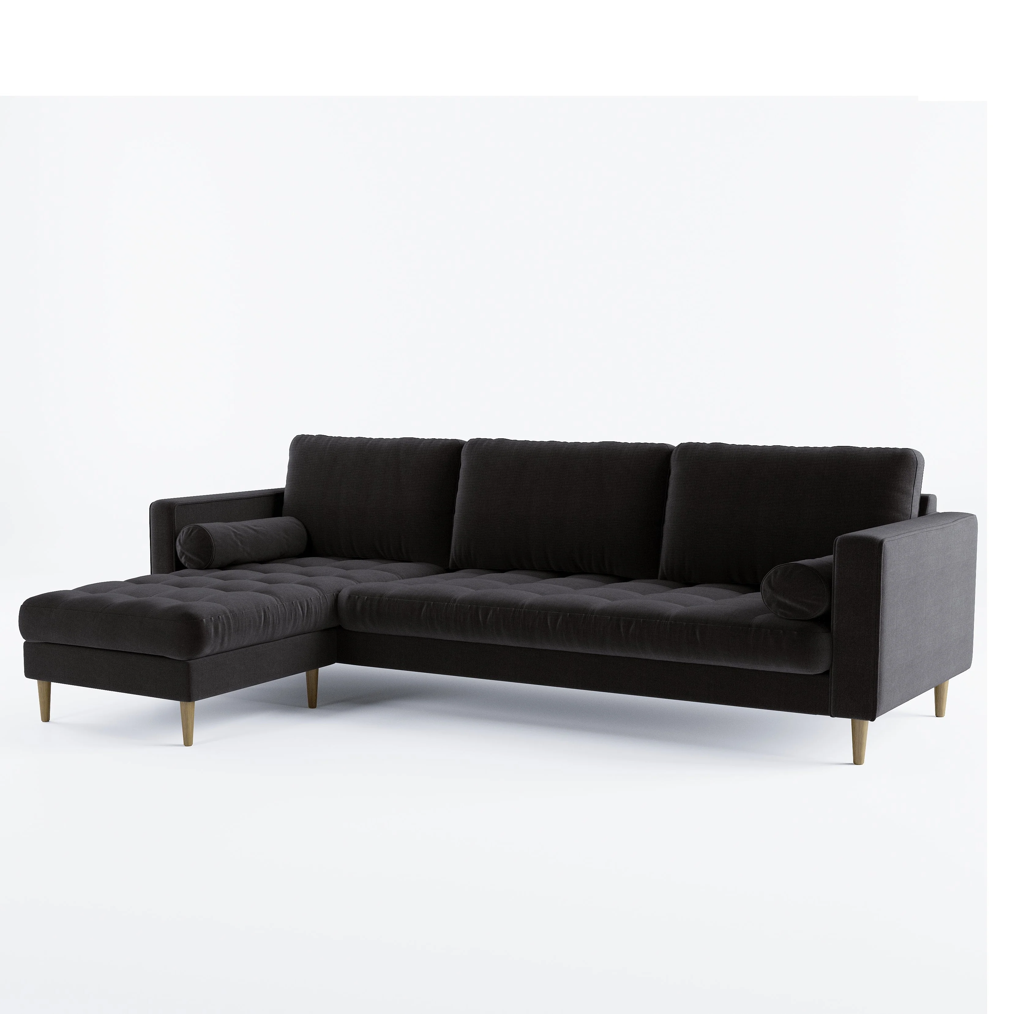 Palo Sofa T | L-Shaped Sectional with Chaise (8.25 feet length) | Tufted - Image 92