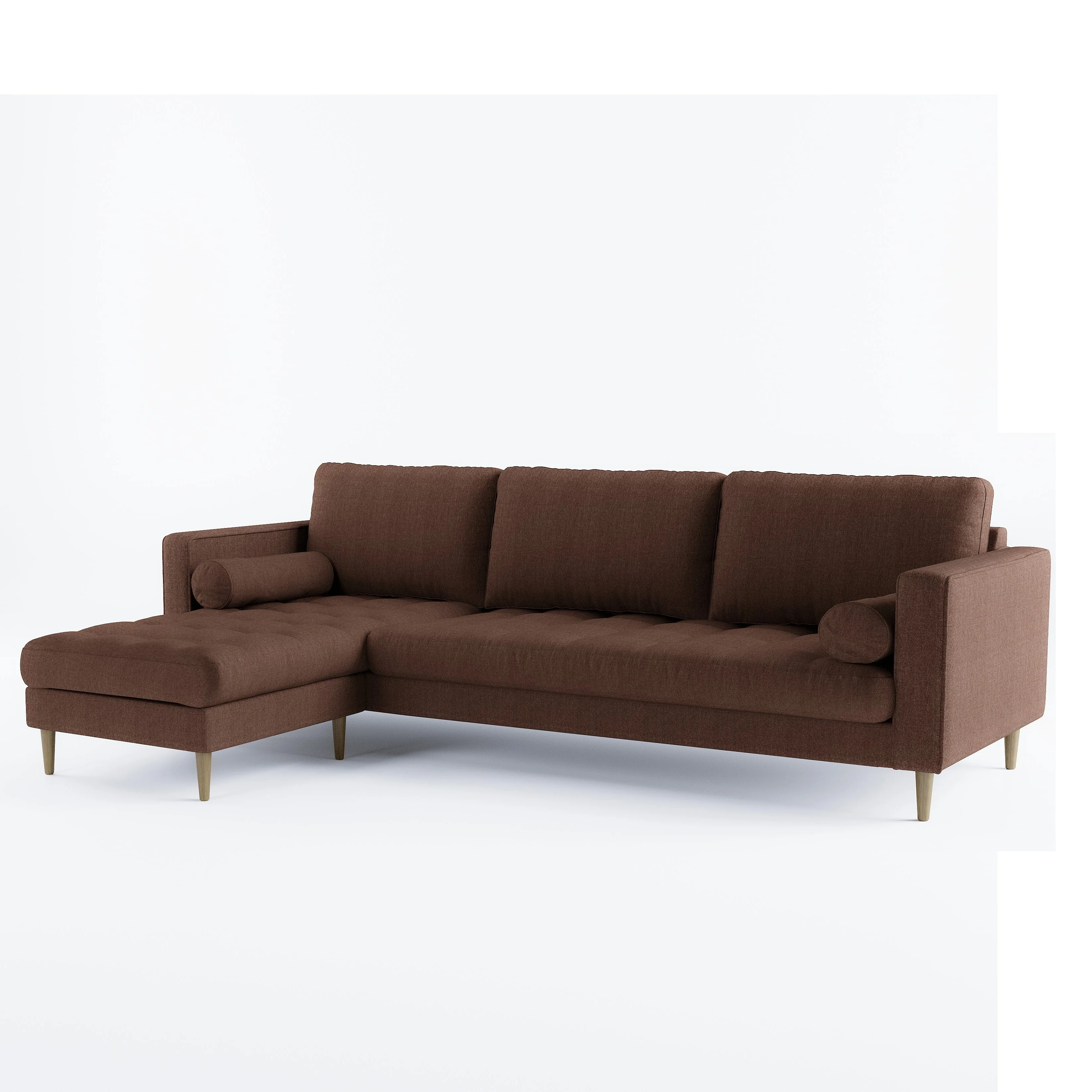 Palo Sofa T | L-Shaped Sectional with Chaise (8.25 feet length) | Tufted - Image 93