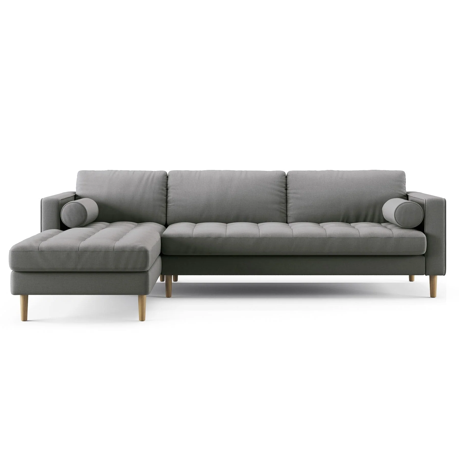 Palo Sofa T | L-Shaped Sectional with Chaise (8.25 feet length) | Tufted - Image 94