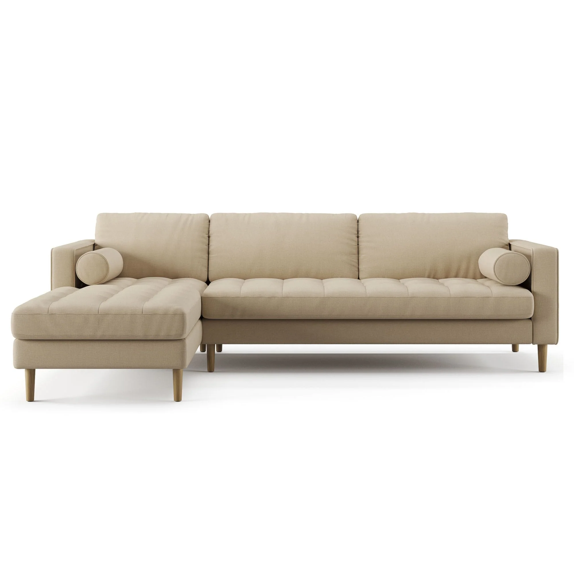 Palo Sofa T | L-Shaped Sectional with Chaise (8.25 feet length) | Tufted - Image 96