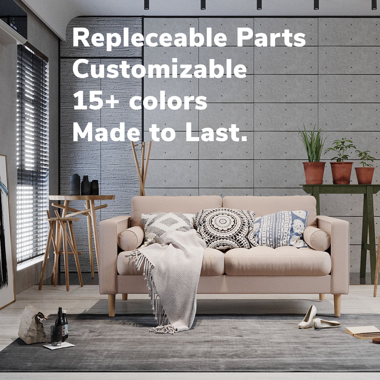 Palo Sofa T (Split Seats) | 2.5 Seater (6 feet) | Tufted - Image 33