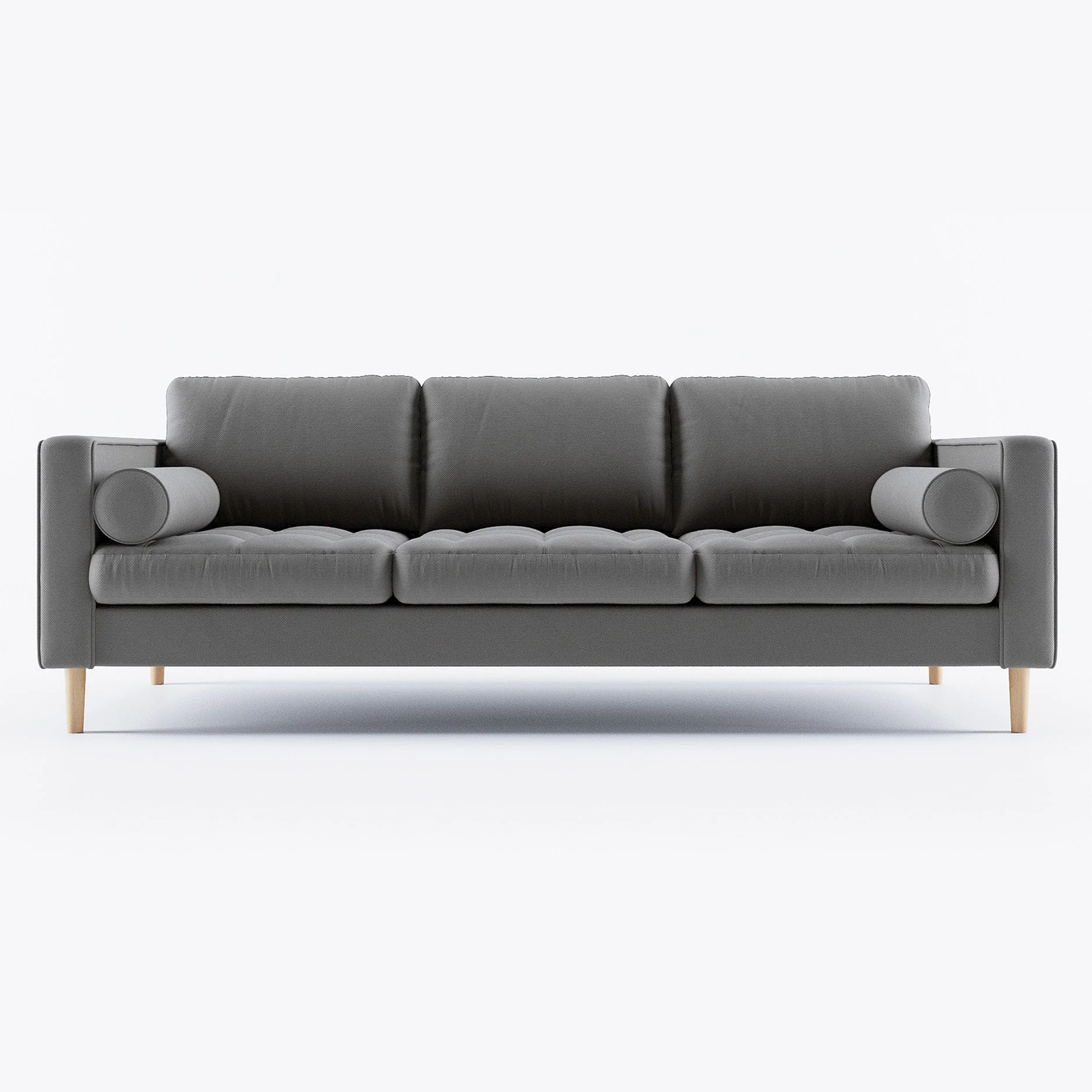 Palo Sofa T (Split Seats) | 3+ Seater (7 feet) | Tufted - Image 3