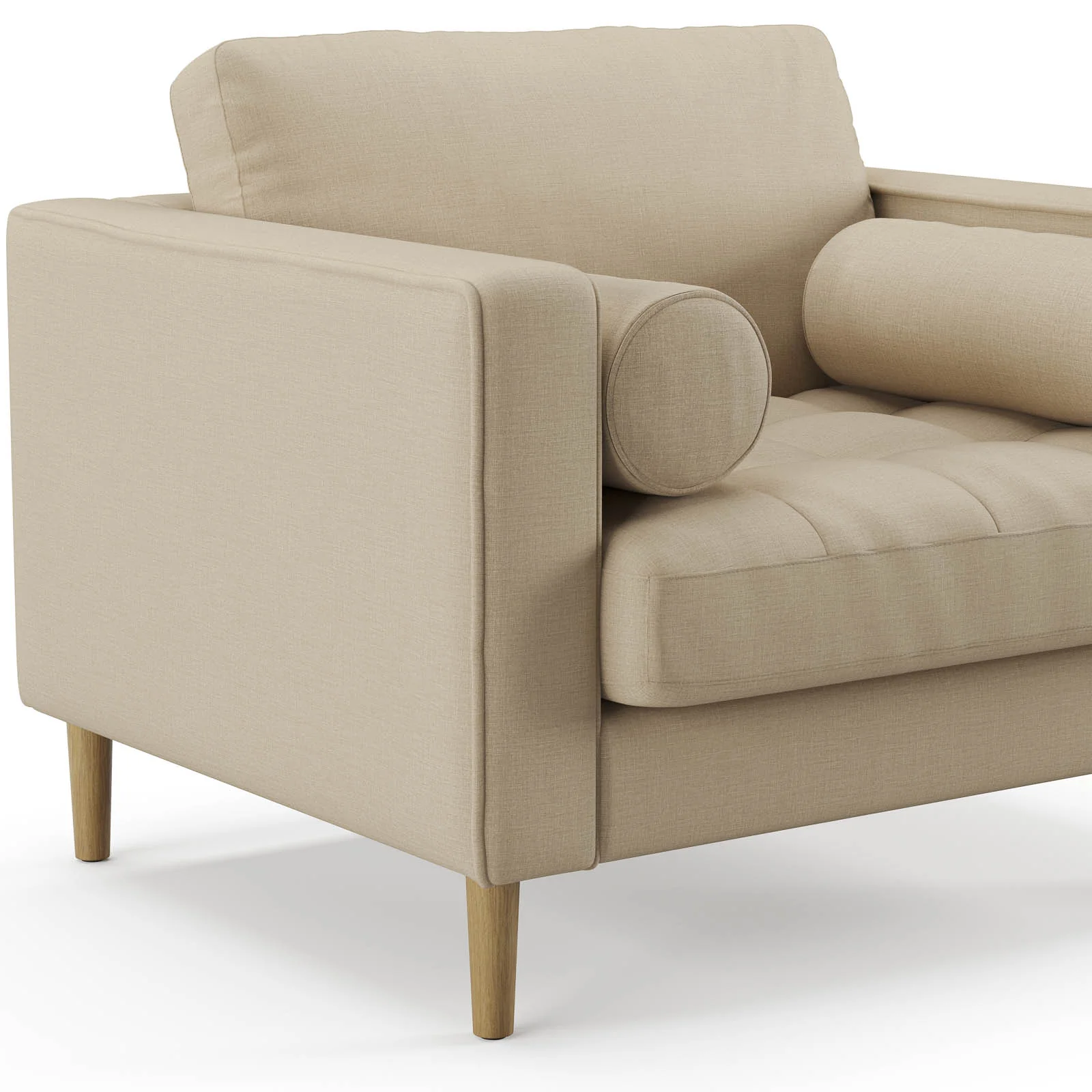 Palo Sofa T | Chair (3.5 feet length) | Tufted - Image 22