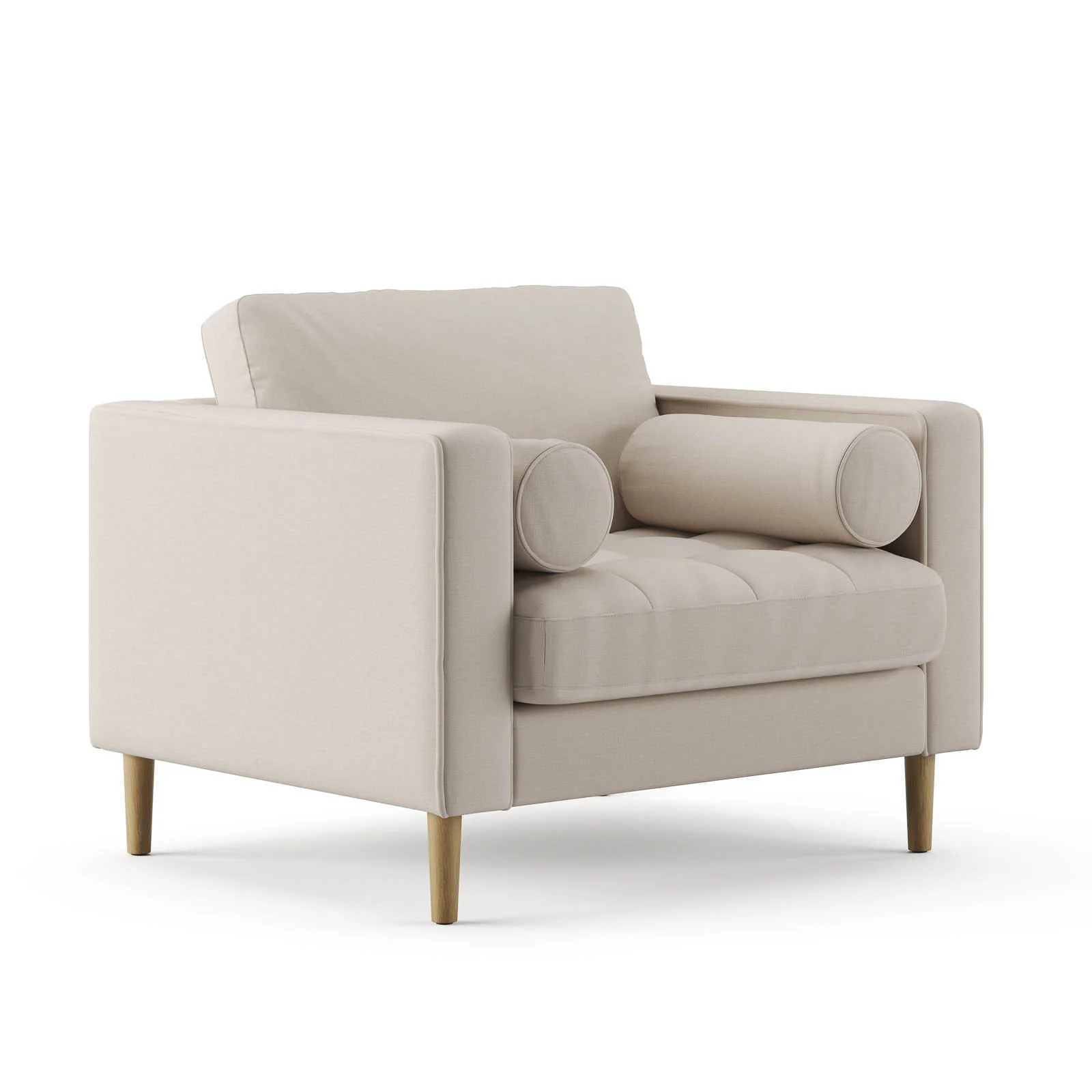 Palo Sofa T | Chair (3.5 feet length) | Tufted - Image 4
