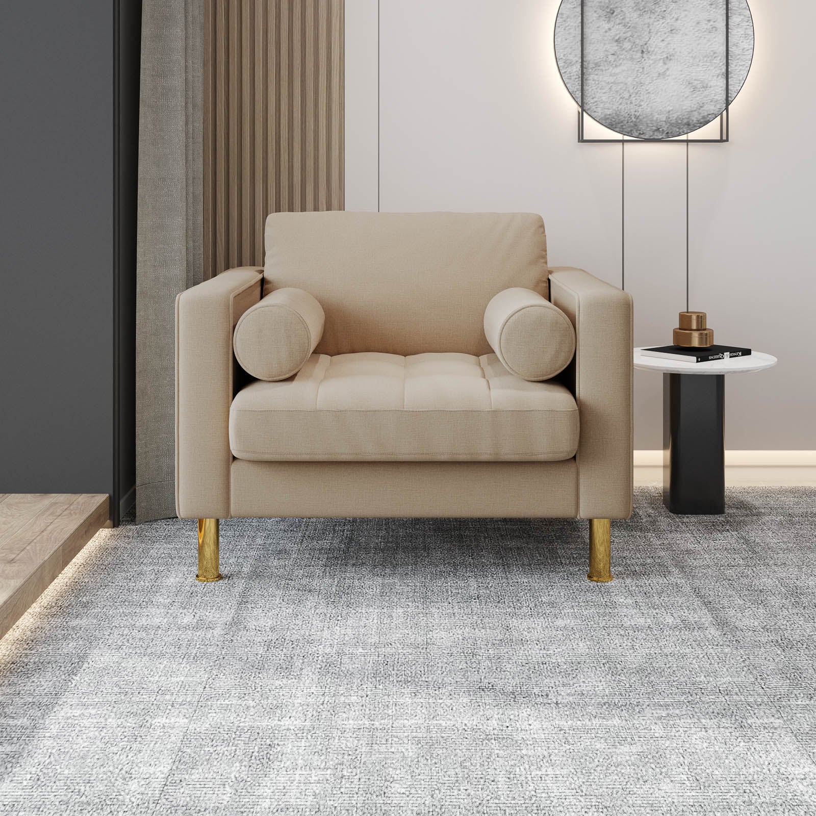 Palo Sofa T | Chair (3.5 feet length) | Tufted - Image 41