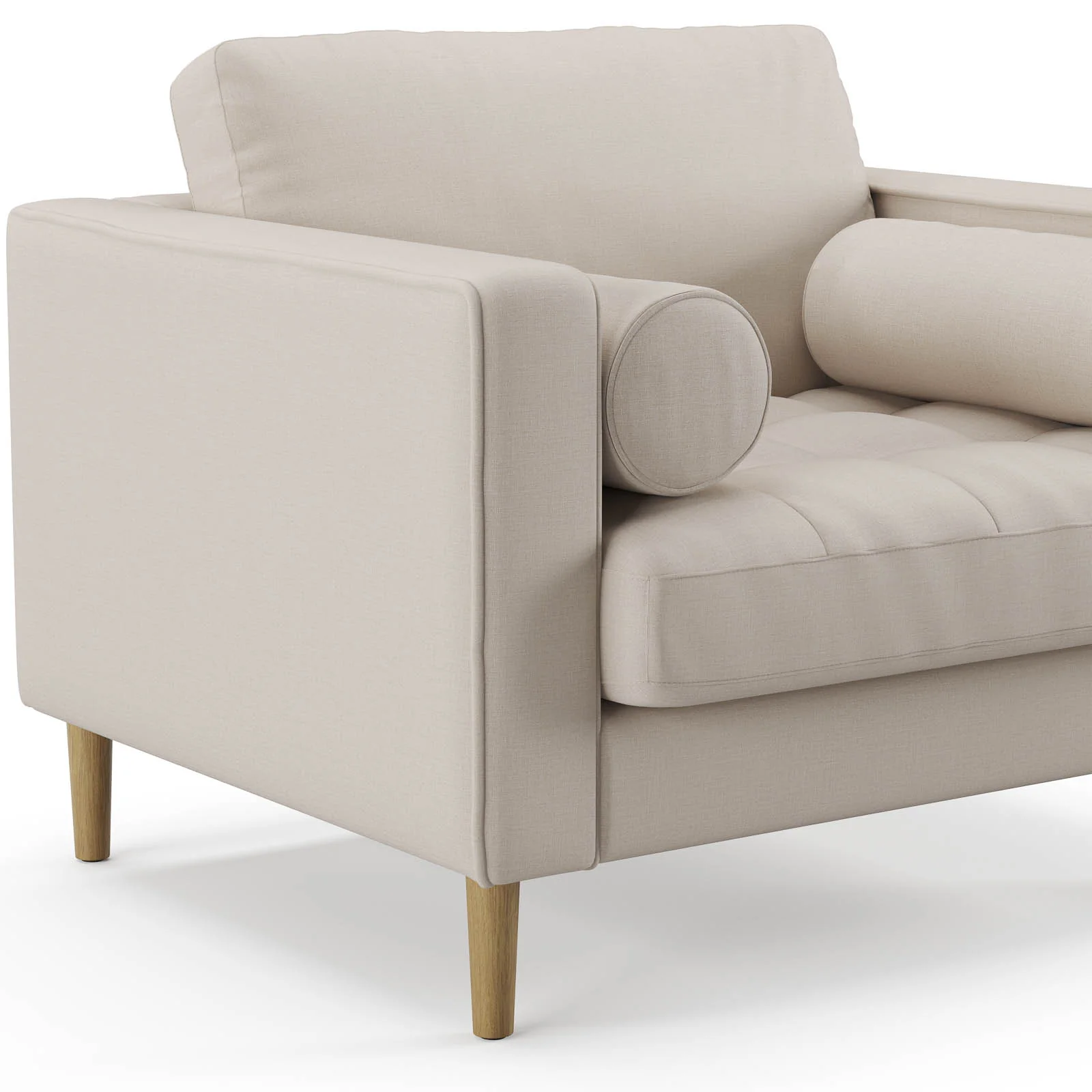 Palo Sofa T | Chair (3.5 feet length) | Tufted - Image 6