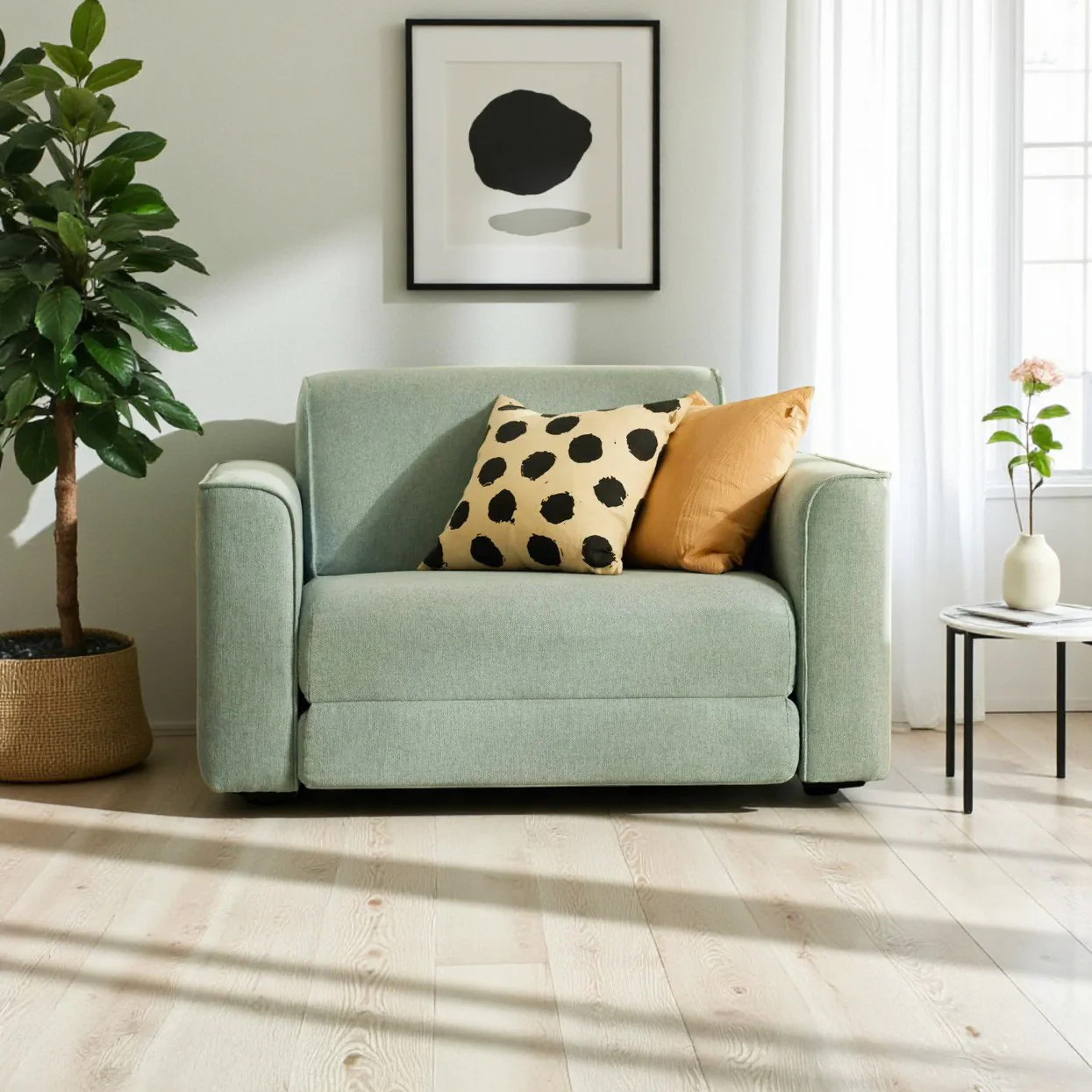 Porto Solo Sleeper Sofa | Sofa Cum Bed (4.5 Feet) - Image 11