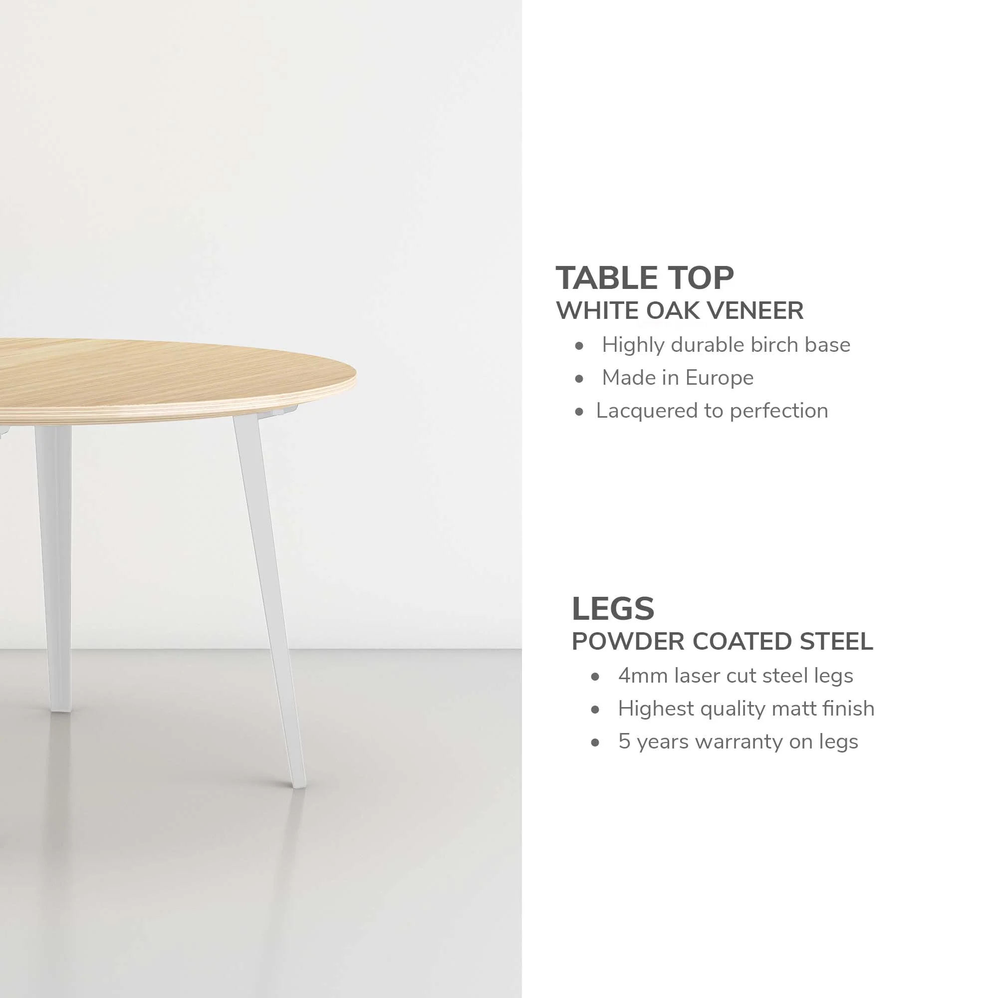 Round Table - White Oak - Image 5