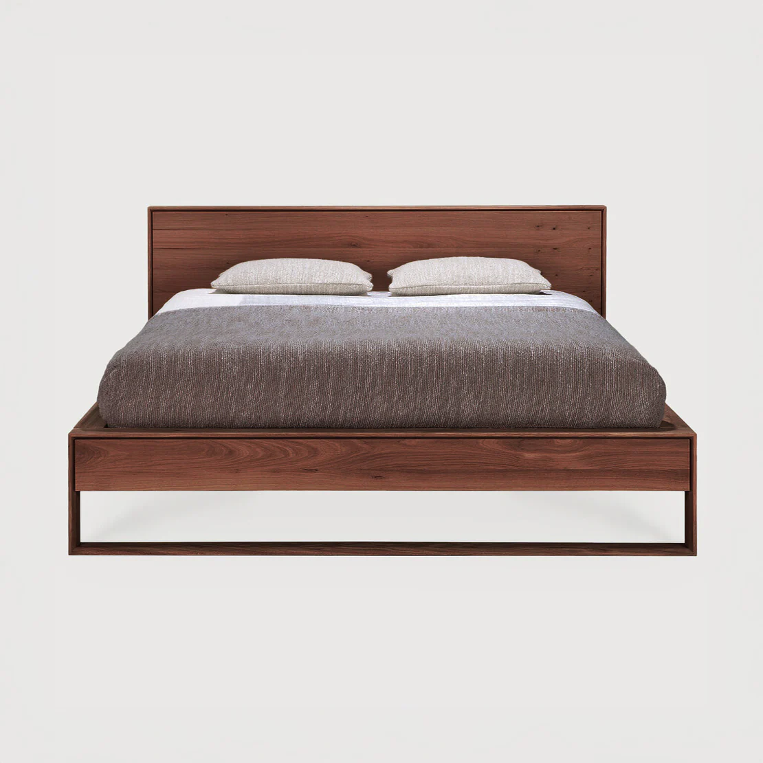 Sael Bed - Solid Walnut/Teak/Oak Wood (King) - Image 9