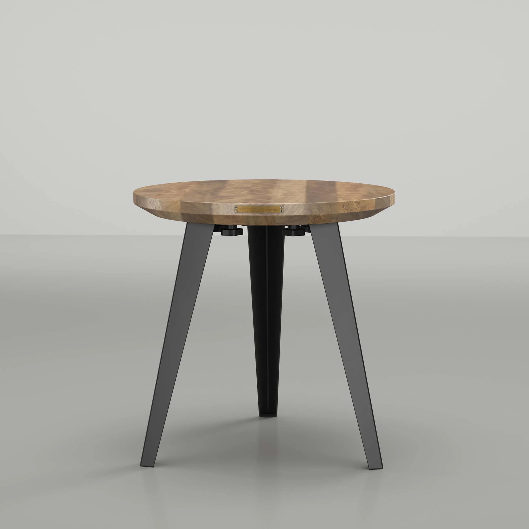 Side Table - Solid teak & Black Legs - Image 4