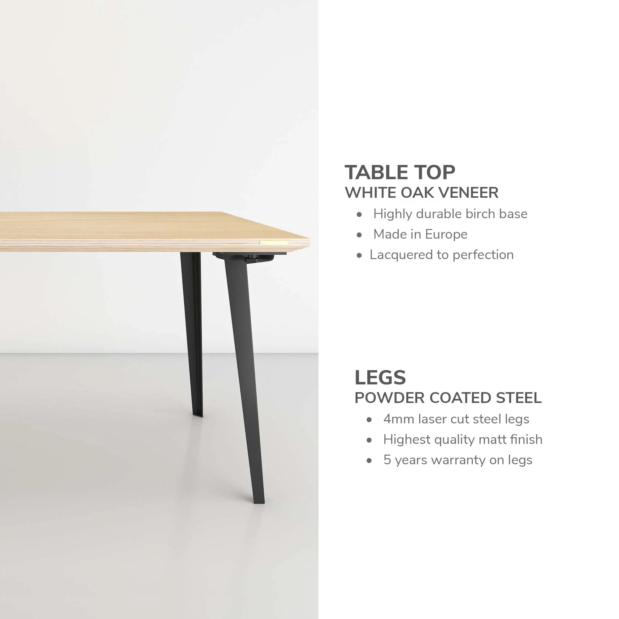 Takeshi Desk Pro (5x2.5 feet) - White Oak on Birch - Image 14