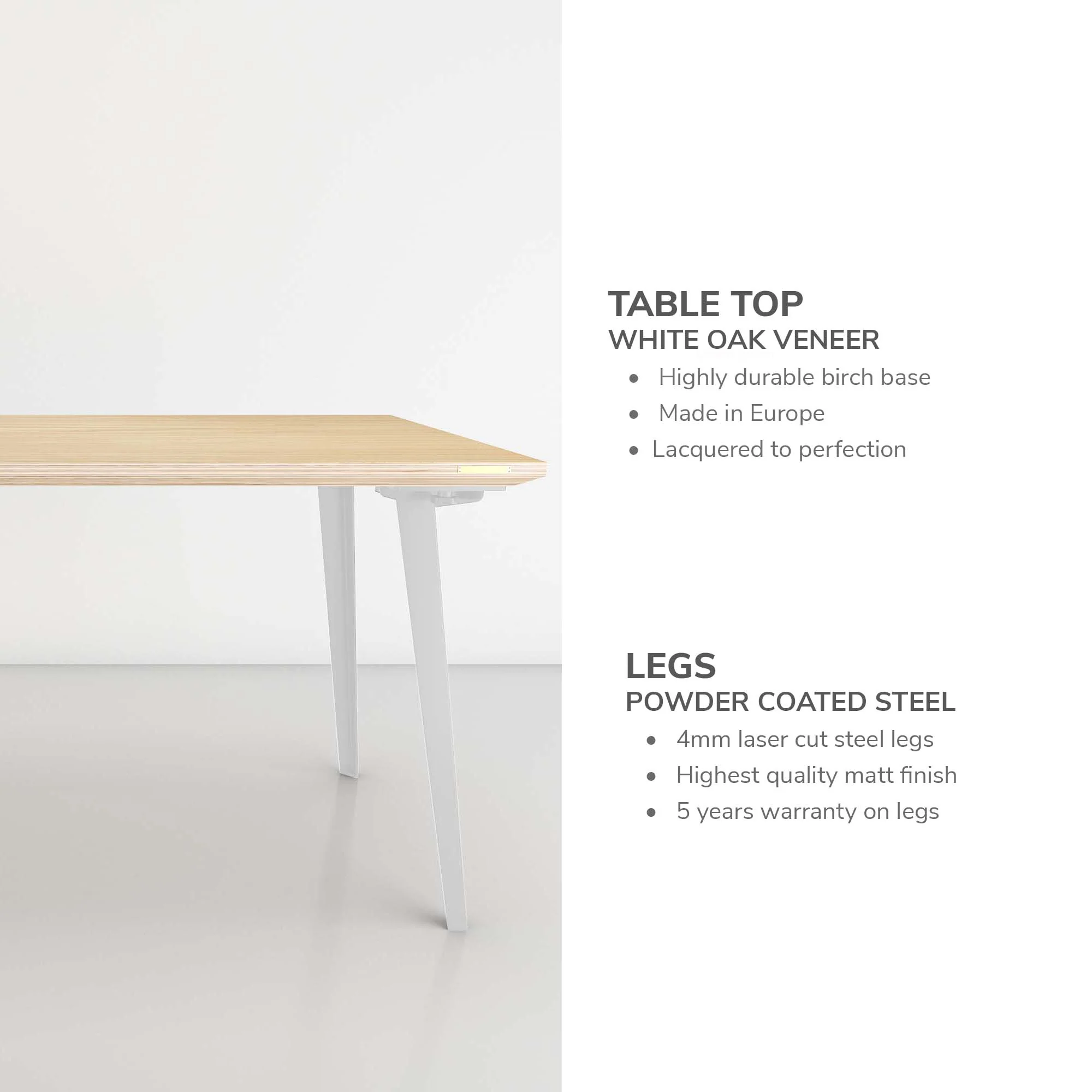 Takeshi Desk Pro (5x2.5 feet) - White Oak on Birch - Image 7
