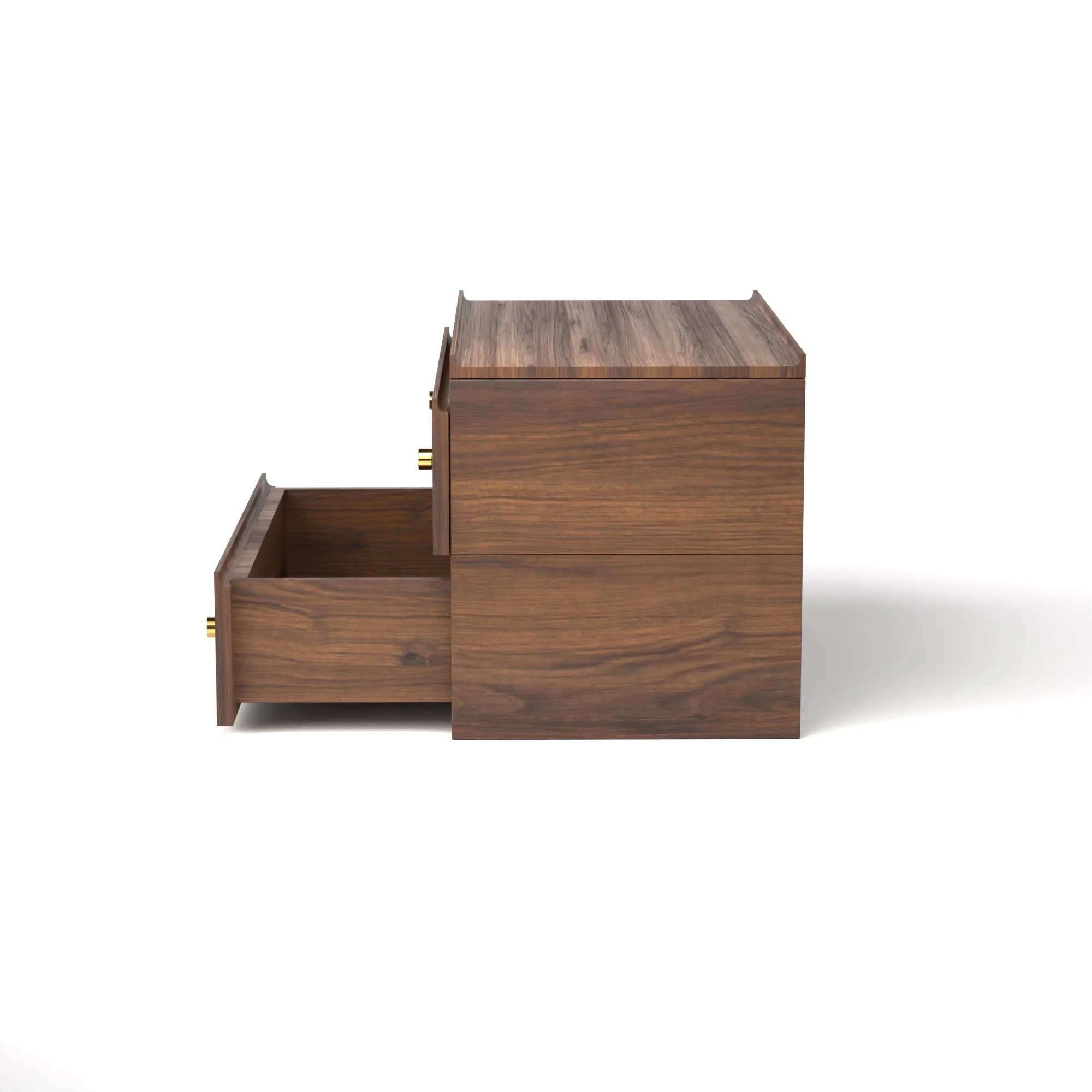 Stava Bedside Table | Solid Walnut/Teak/Oak Wood | 3 Feet Length - Image 13