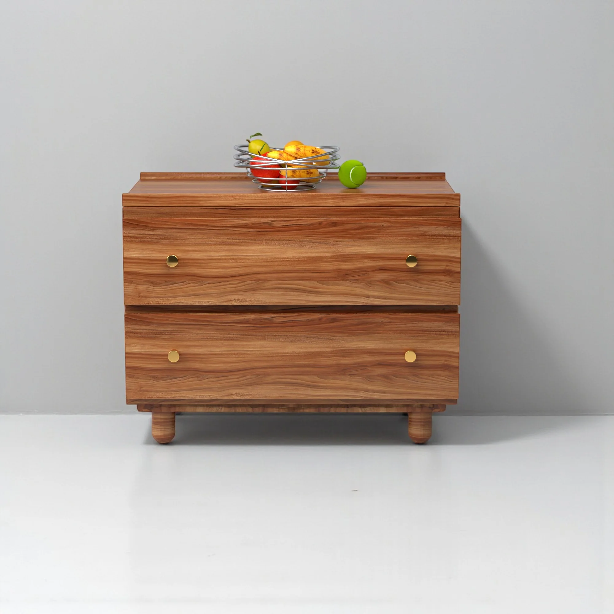 Stava Bedside Table | Solid Walnut/Teak/Oak Wood | 3 Feet Length - Image 15