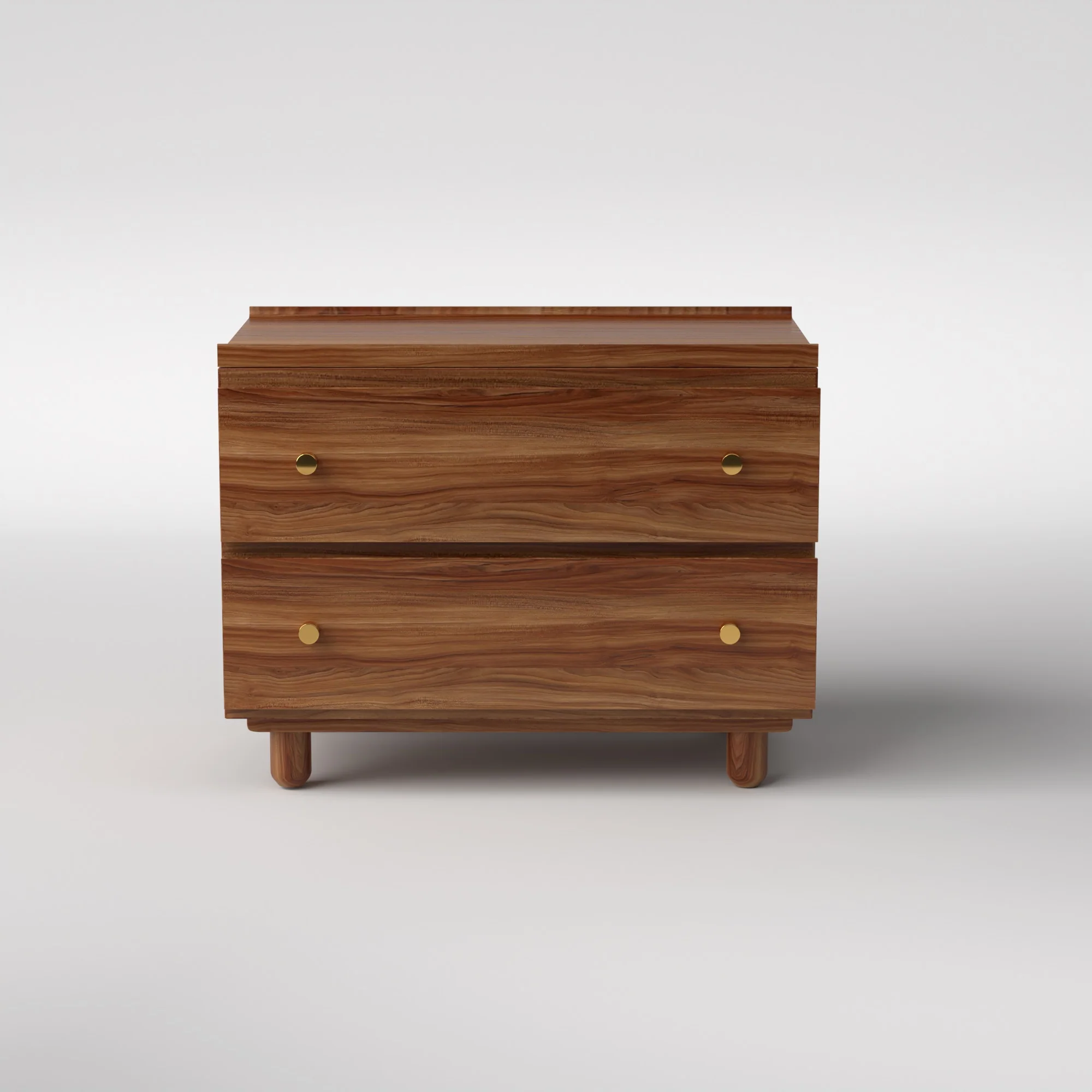 Stava Bedside Table | Solid Walnut/Teak/Oak Wood | 3 Feet Length - Image 16